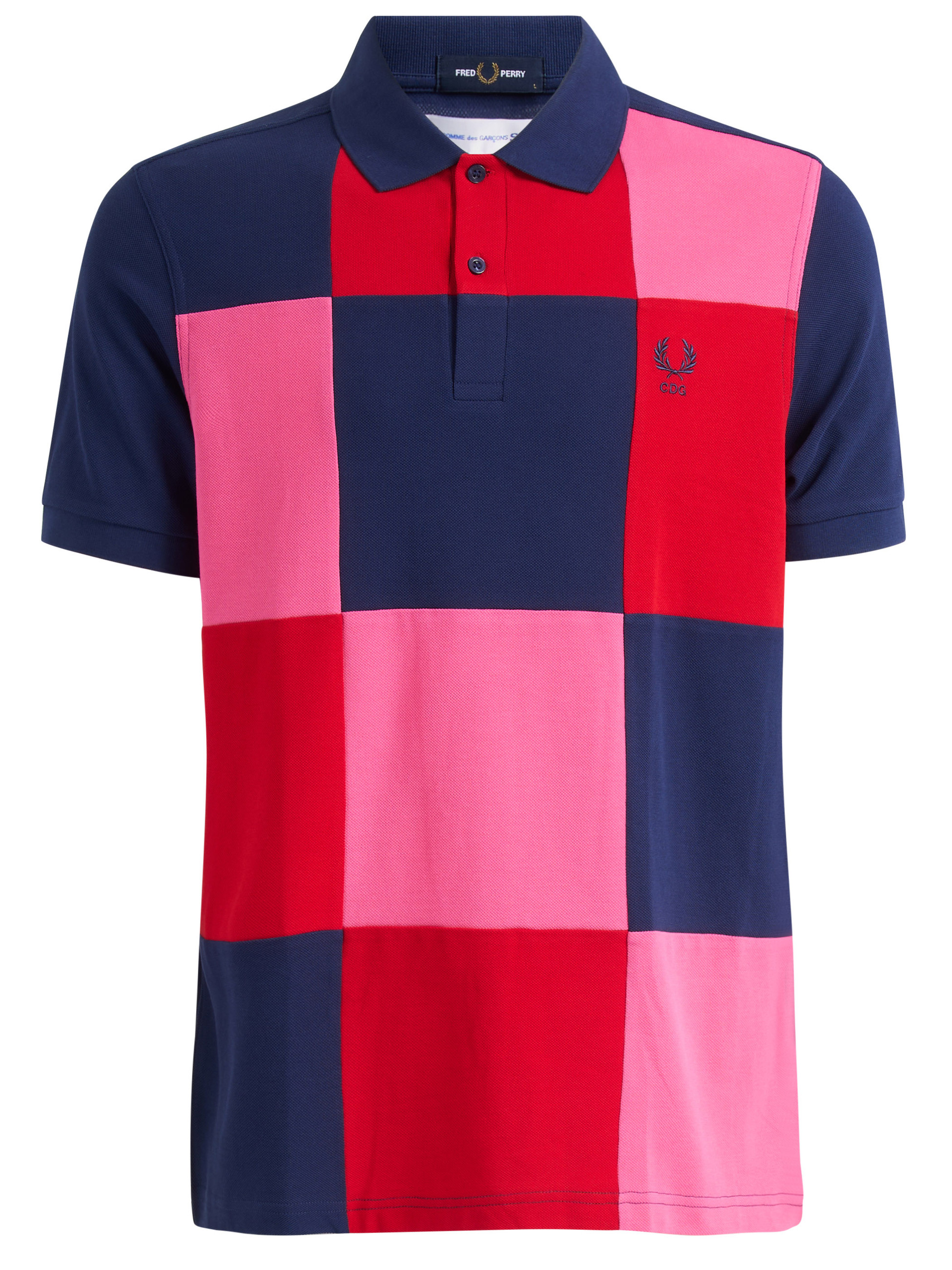 Comme des Garçons Shirt Fred Perry Blue Cotton Polo Shirt | H-Brands