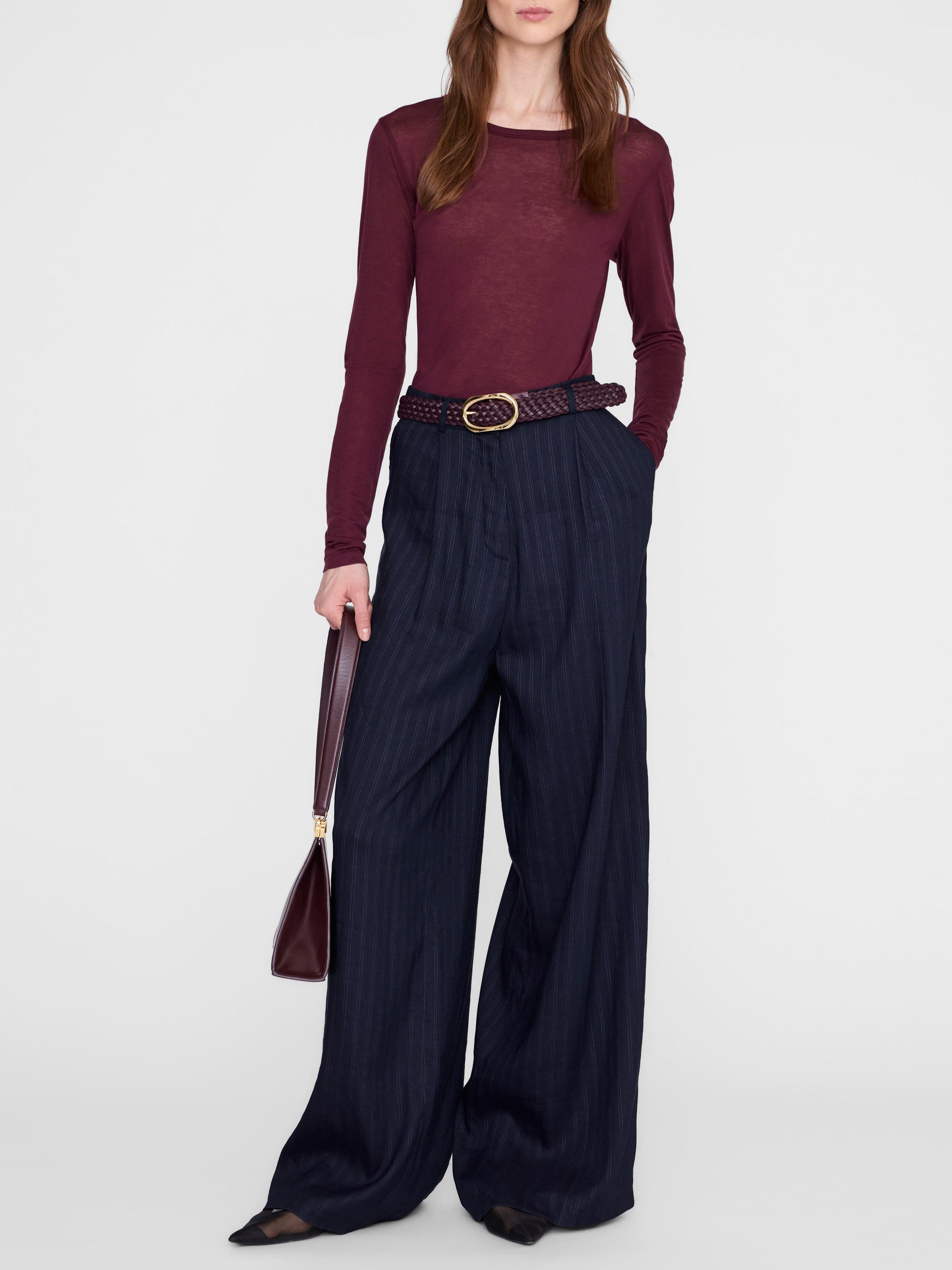 sylvie long sleeve tee burgund 2