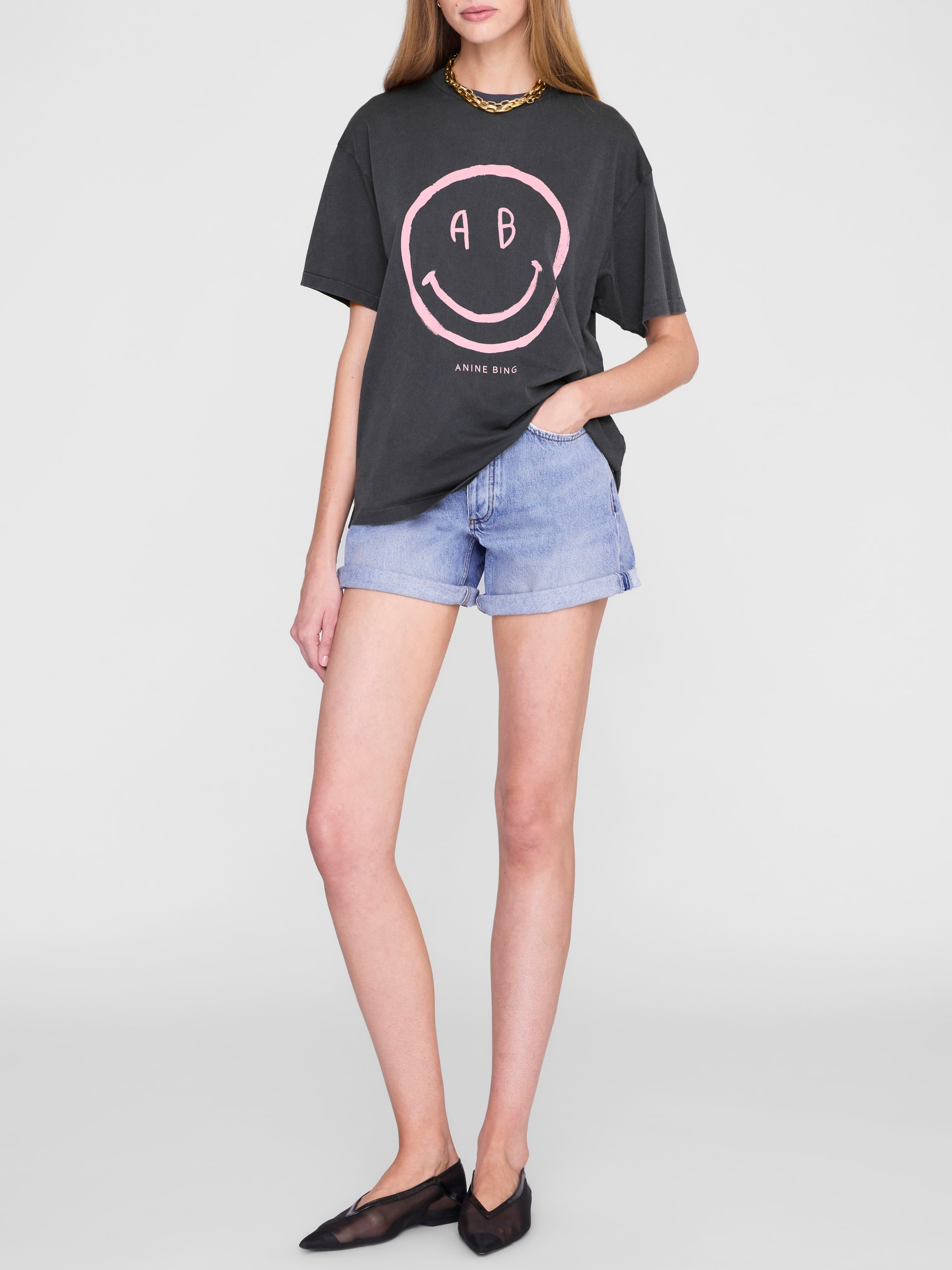 CADE TEE SMILEY WASHED GREY A-08-12928-WHG1