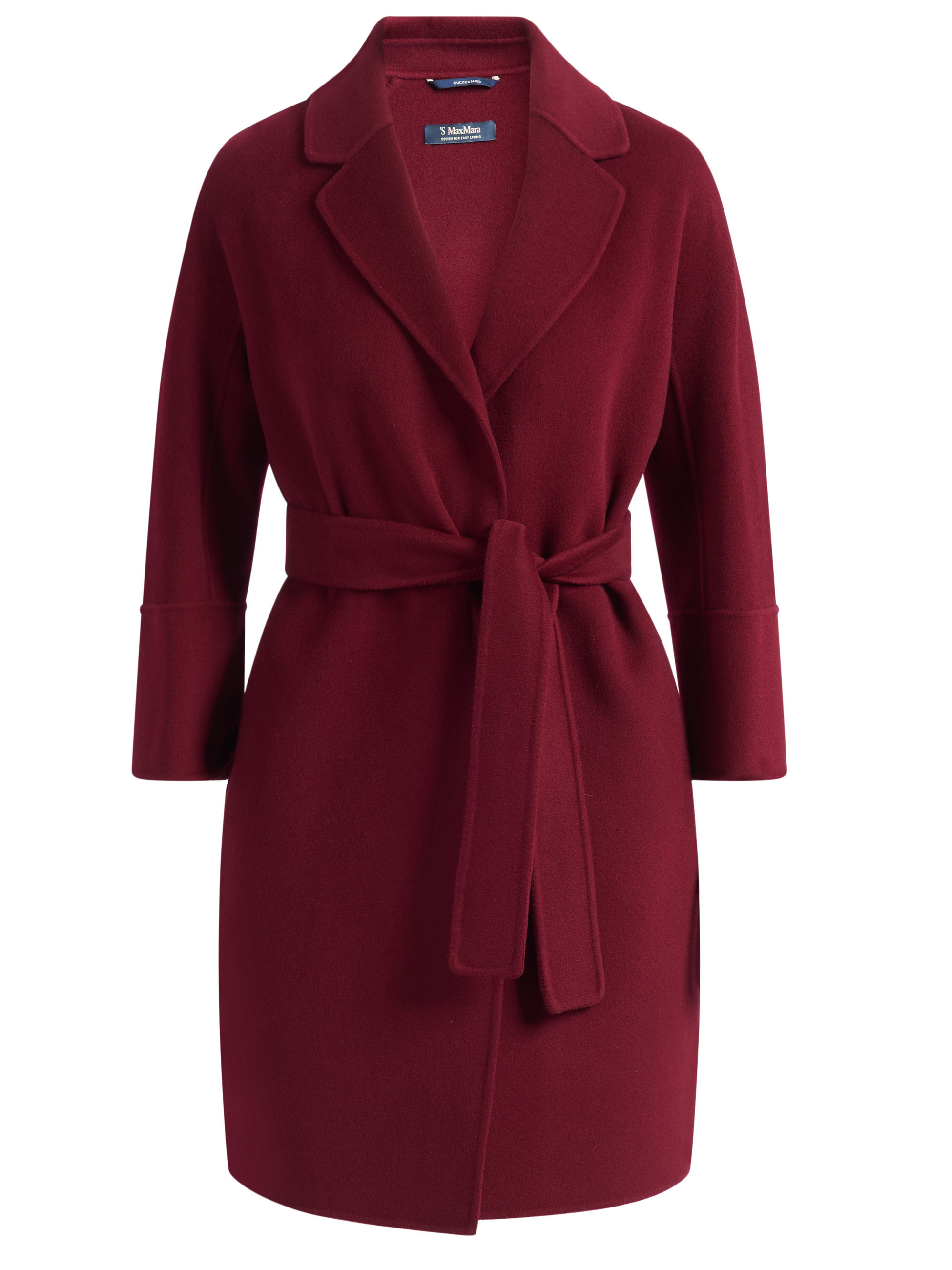 Cappotto 'S Max Mara Arona in lana color bordeaux