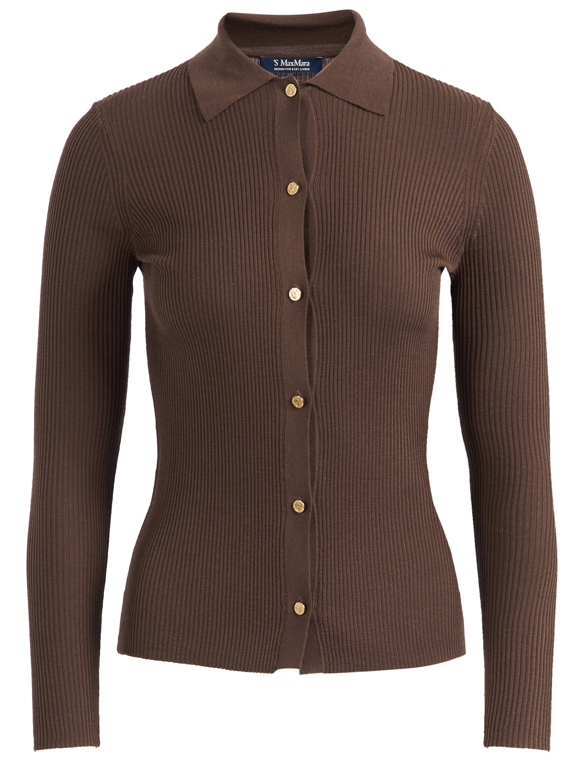 S Max Mara Brown Wool Cardigan | H-Brands