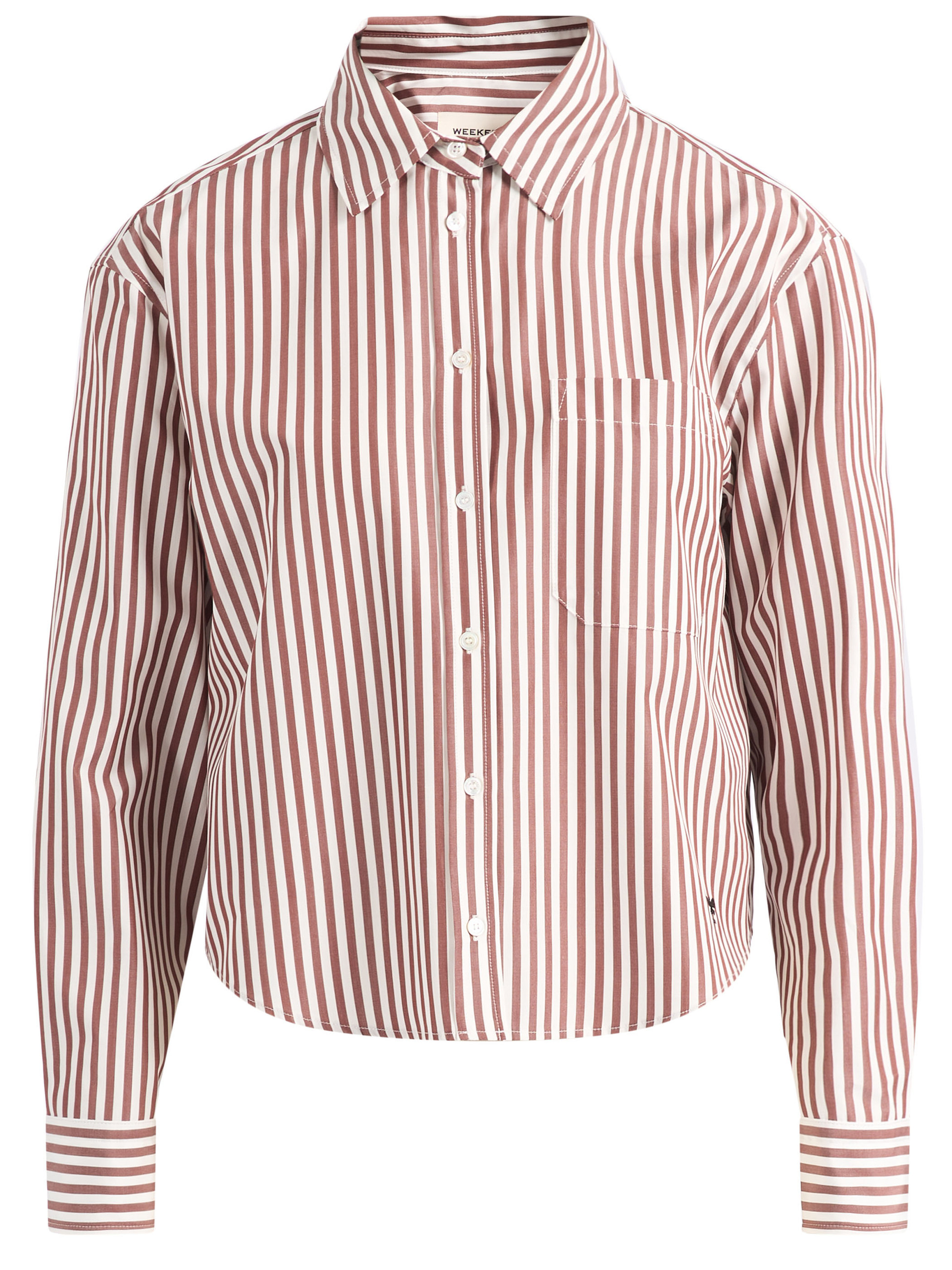 Camicia Weekend Max Mara Wkdpanetto in cotone color terracotta
