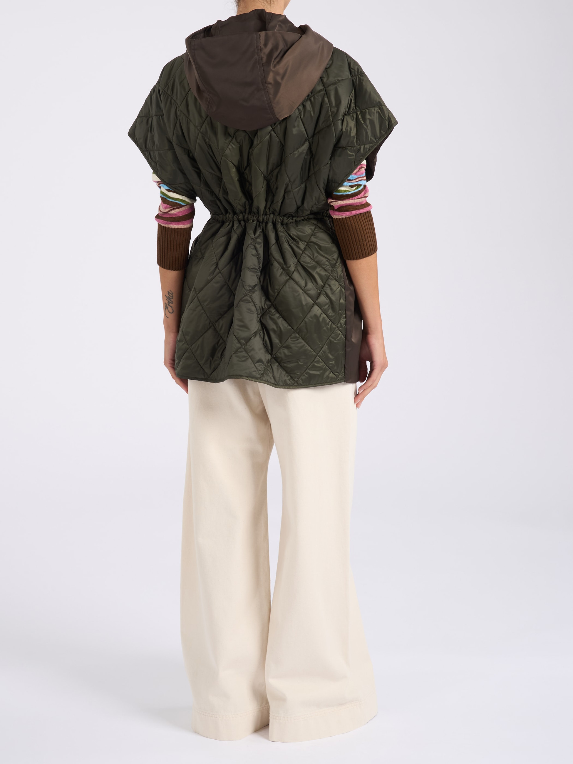 Weekend Max Mara Vest in Mud-Colored Twill | H-Brands