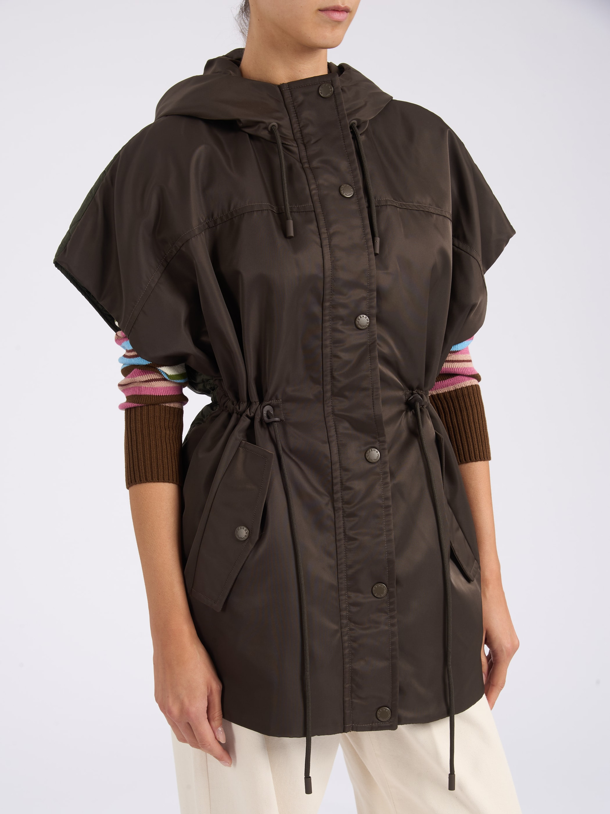 Weekend Max Mara Vest in Mud-Colored Twill | H-Brands