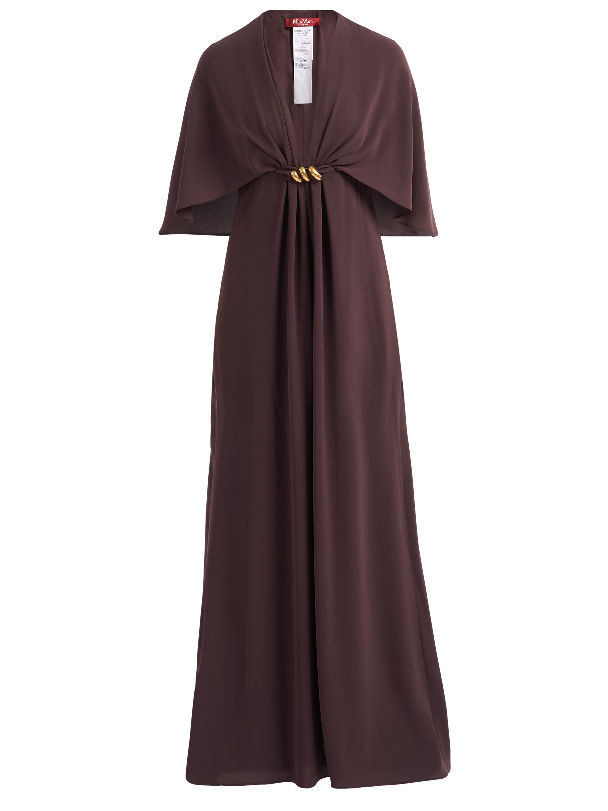 Abito Max Mara Studio Msepanno in cady color prugna