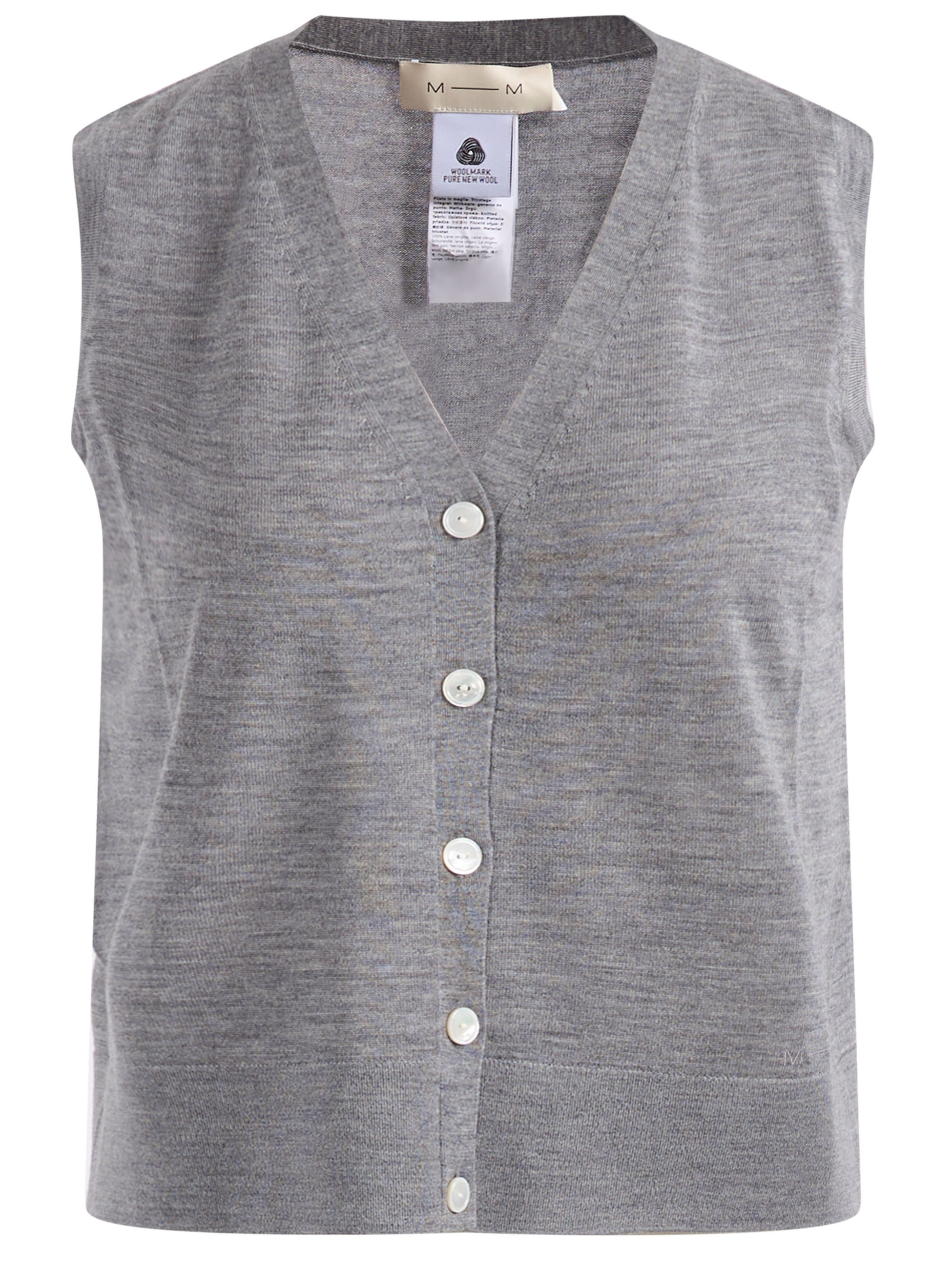 Gilet Max Mara MM Mmlalbata in lana grigio