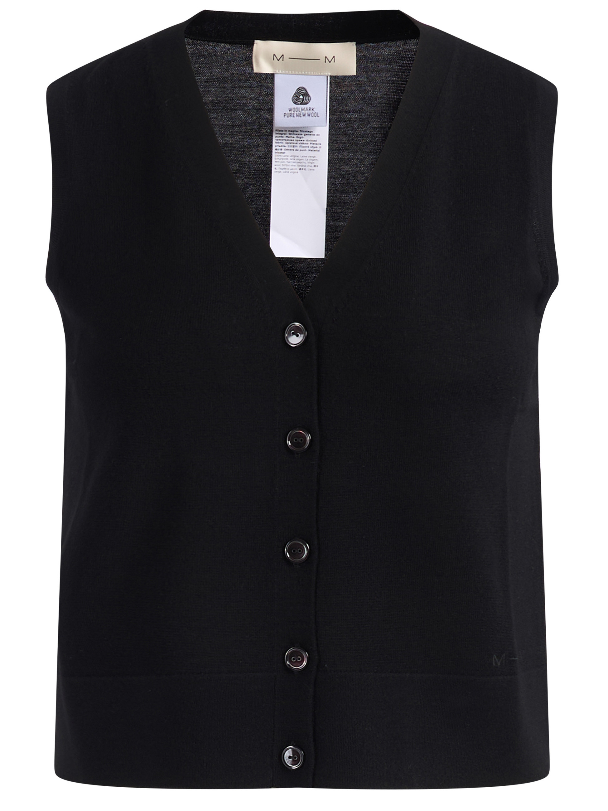 Gilet Max Mara MM Mmlalbata in lana nero