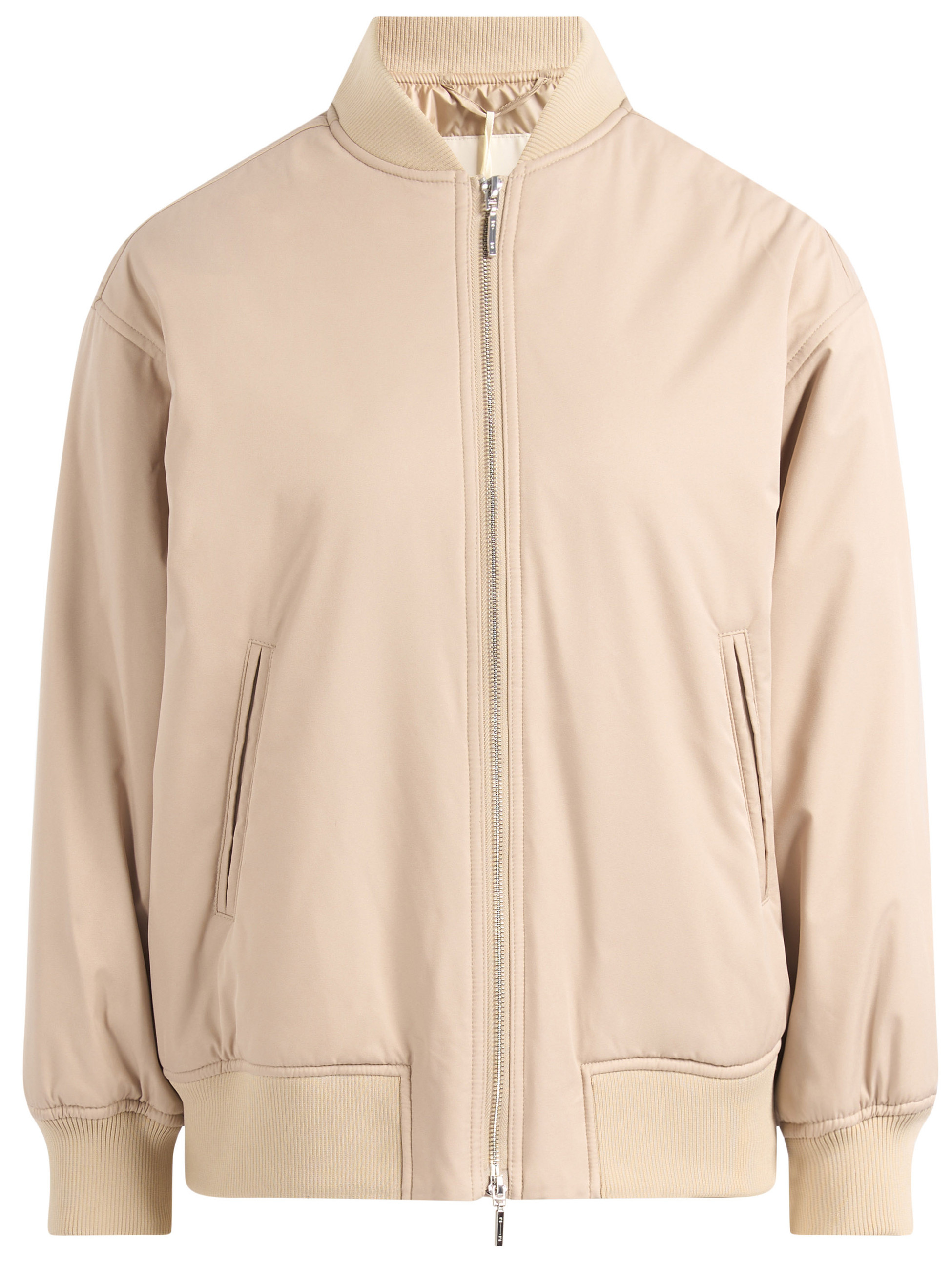 Max Mara MM Bomber Jacket in Beige Twill | H-Brands