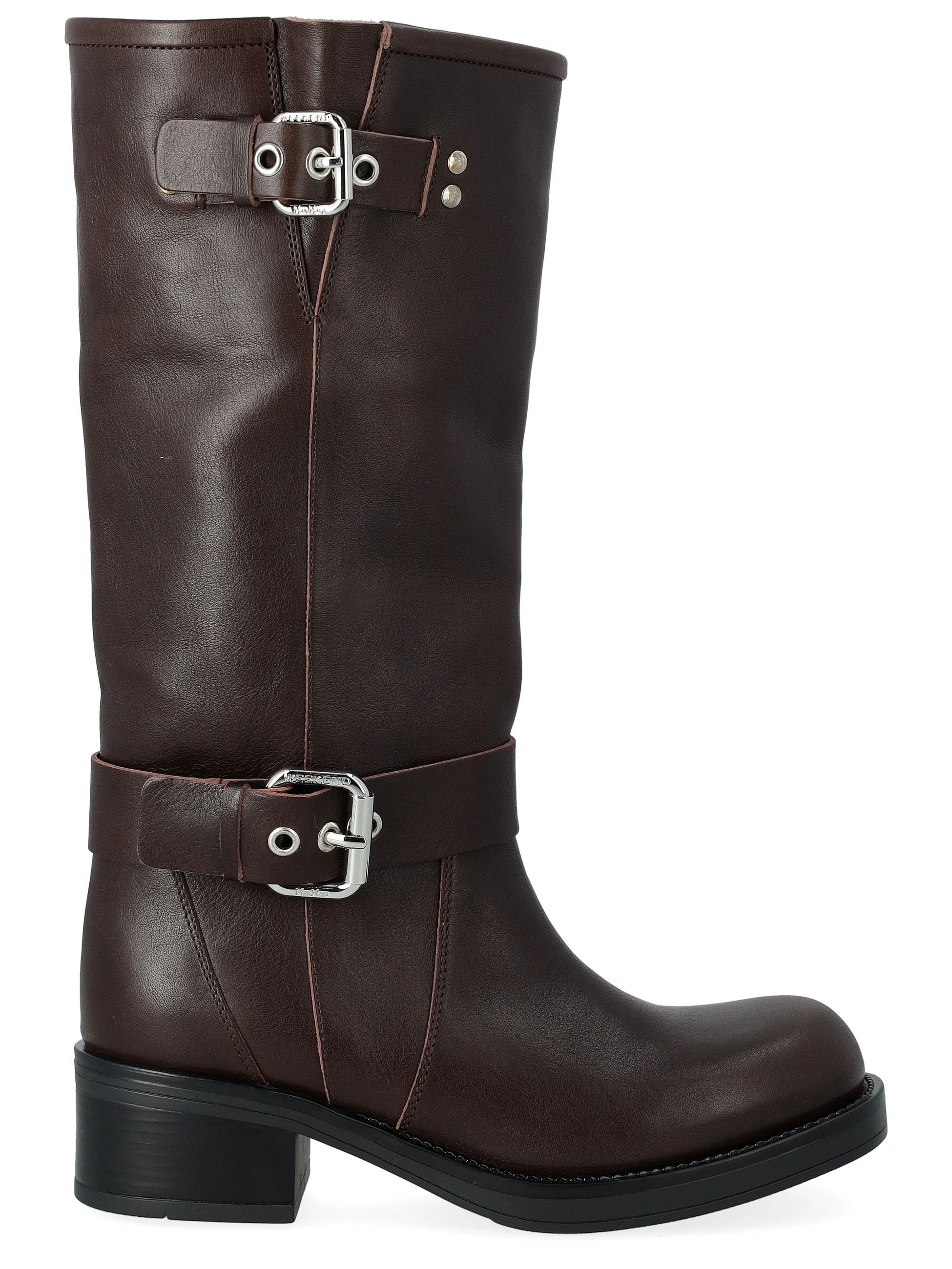 Stivale Weekend Max Mara Wkaaddobbo in pelle cioccolato