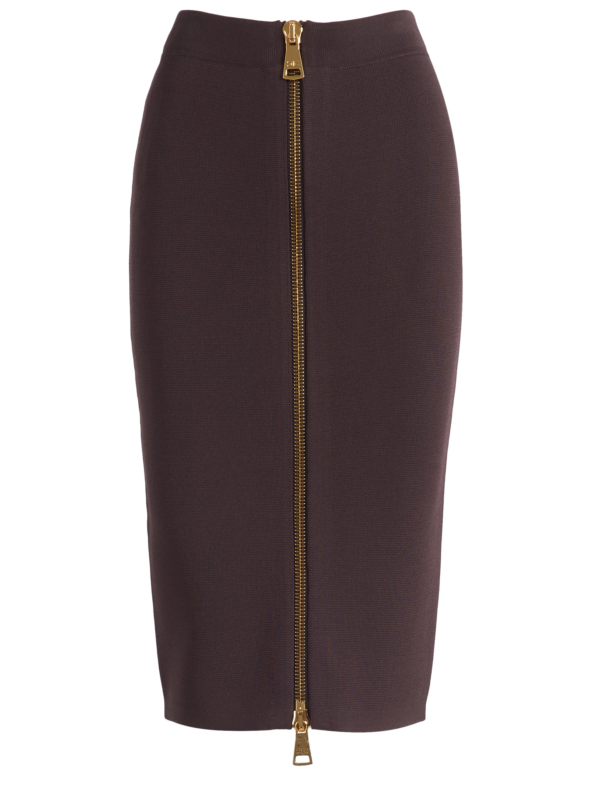 Gonna Elisabetta Franchi in maglia color cioccolato