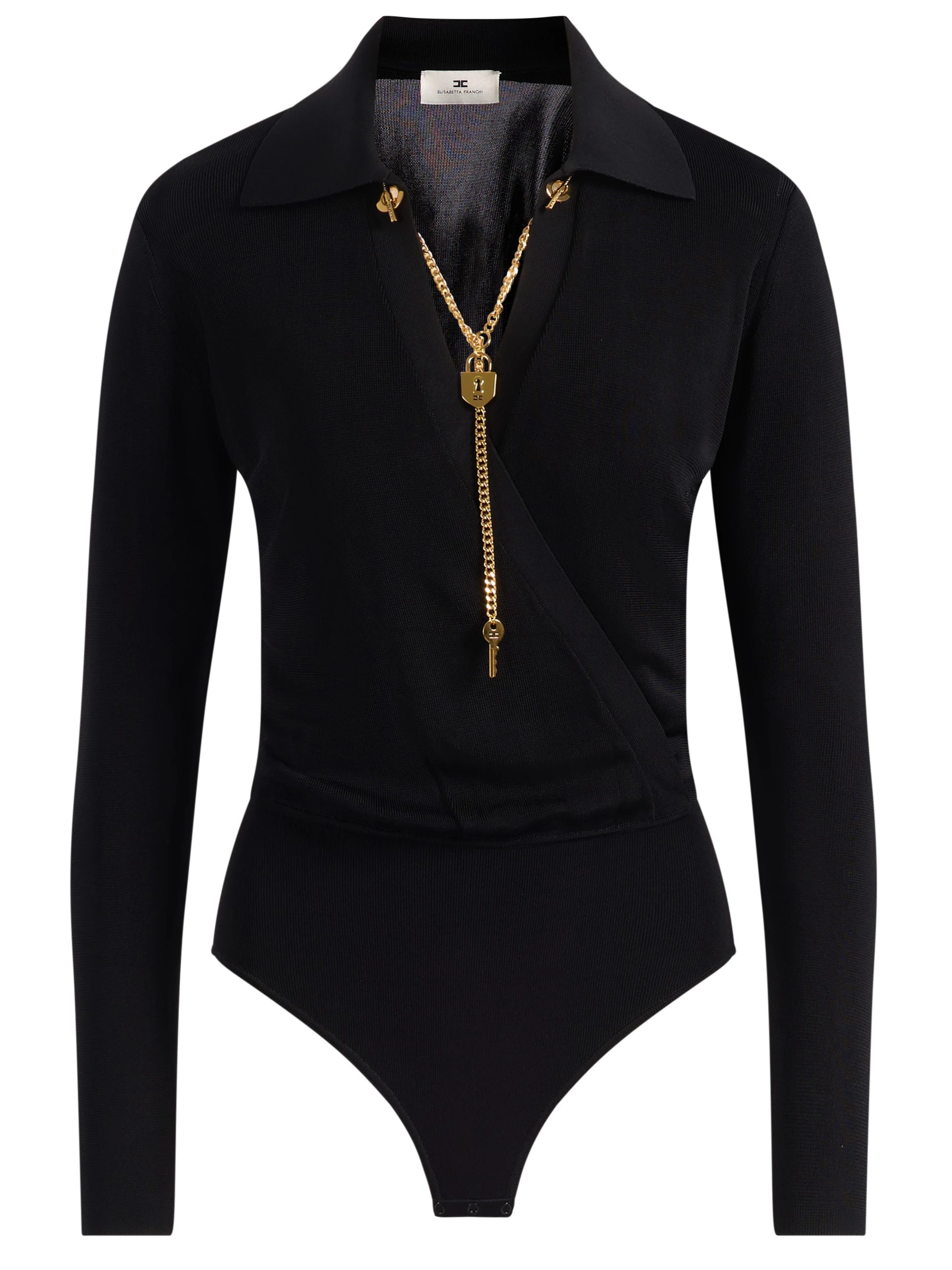 Body Elisabetta Franchi in viscosa nero