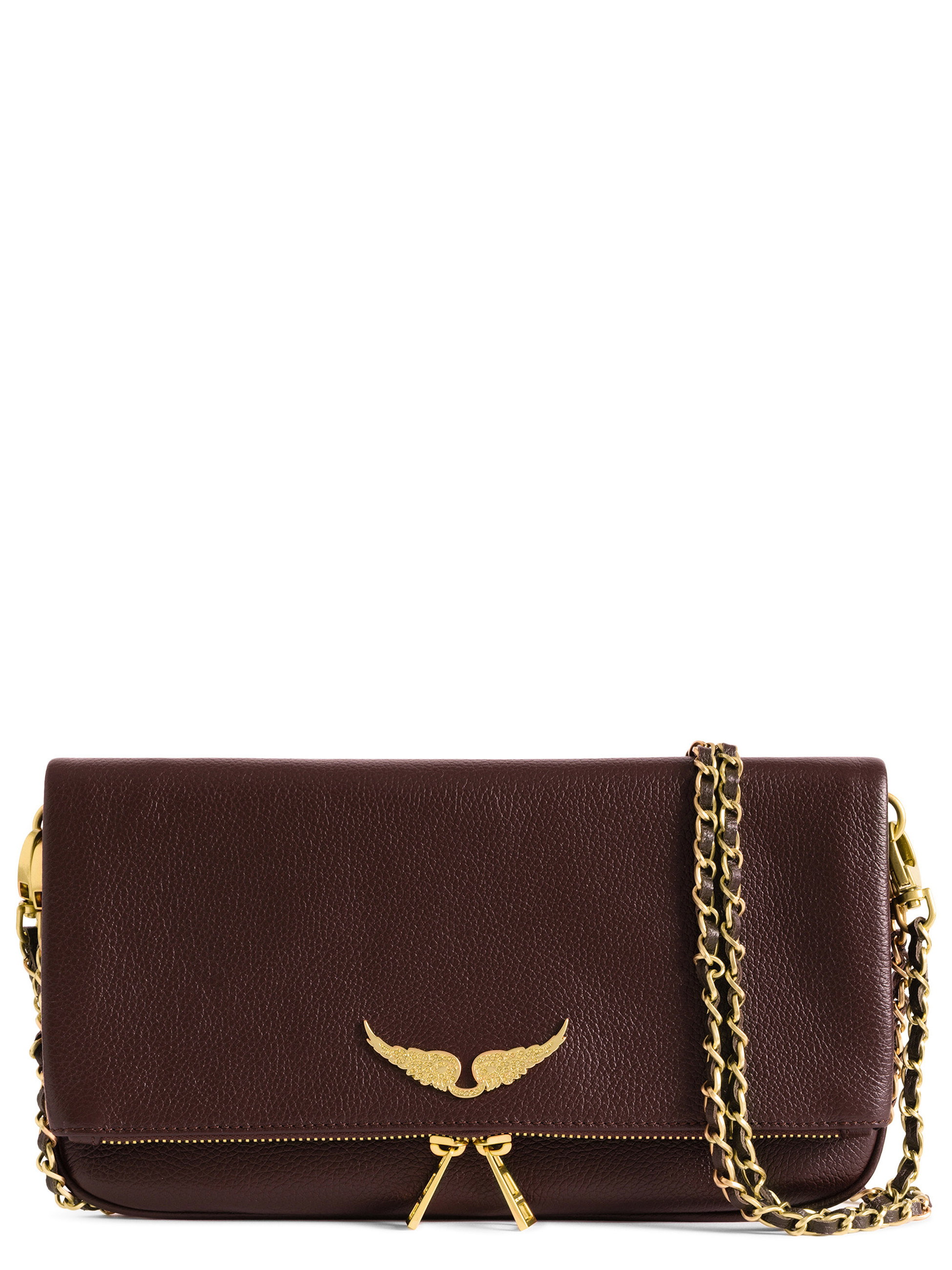 Borsa Zadig&Voltaire Rock in pelle martellata viola