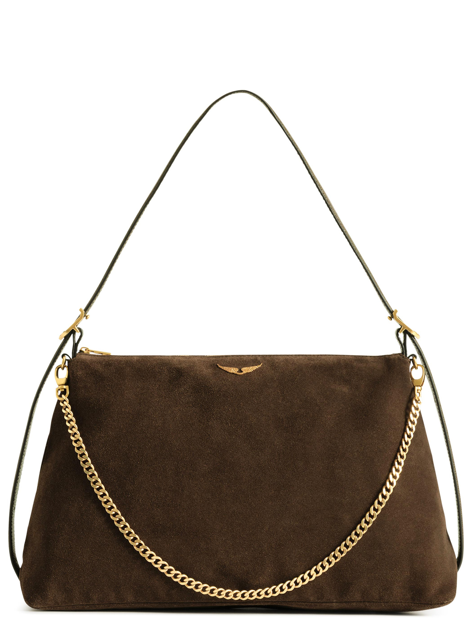 Borsa Zadig&Voltaire Jim in camoscio marrone
