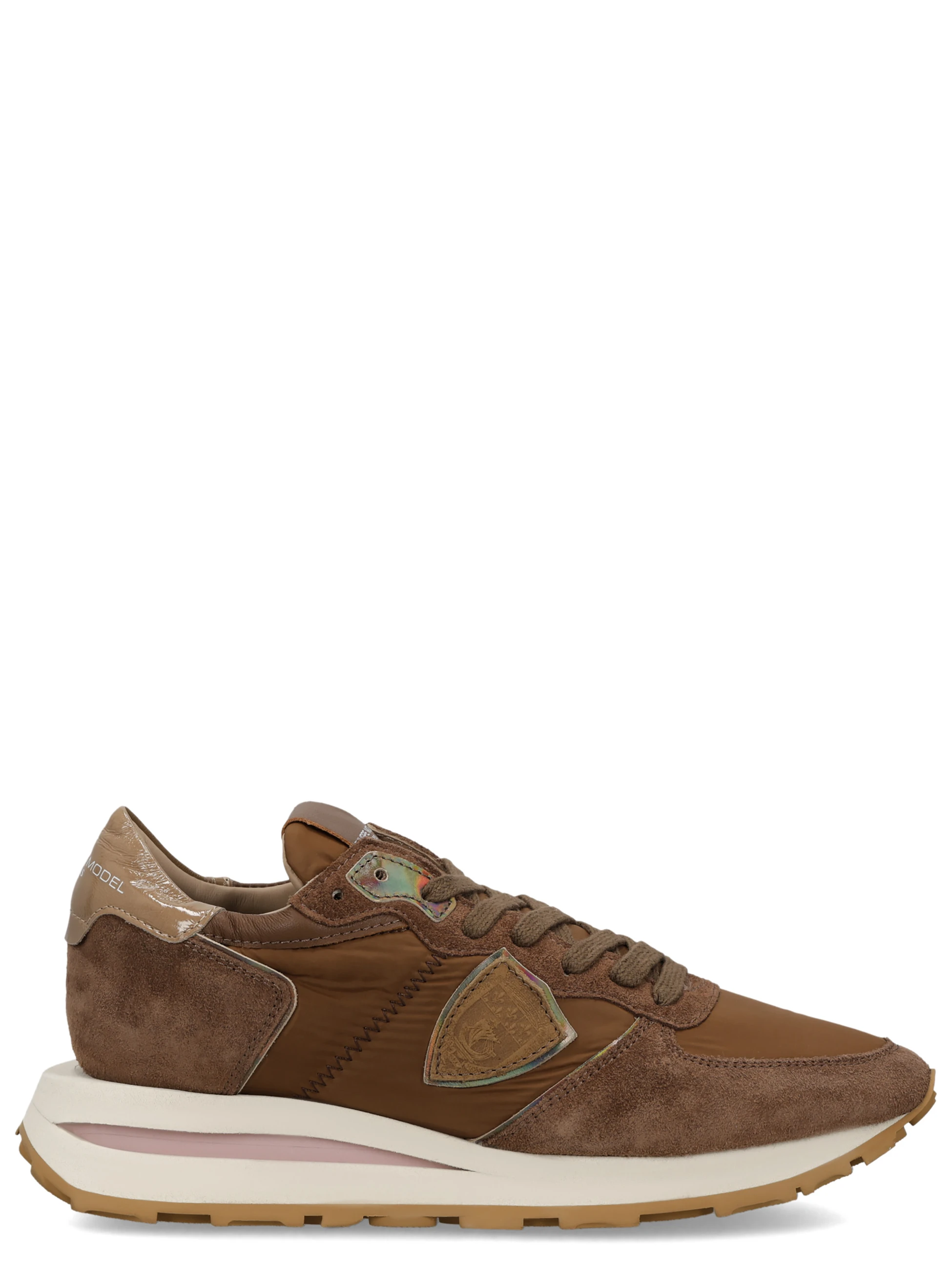 Sneaker Philippe Model Tropez Haute in suede cognac