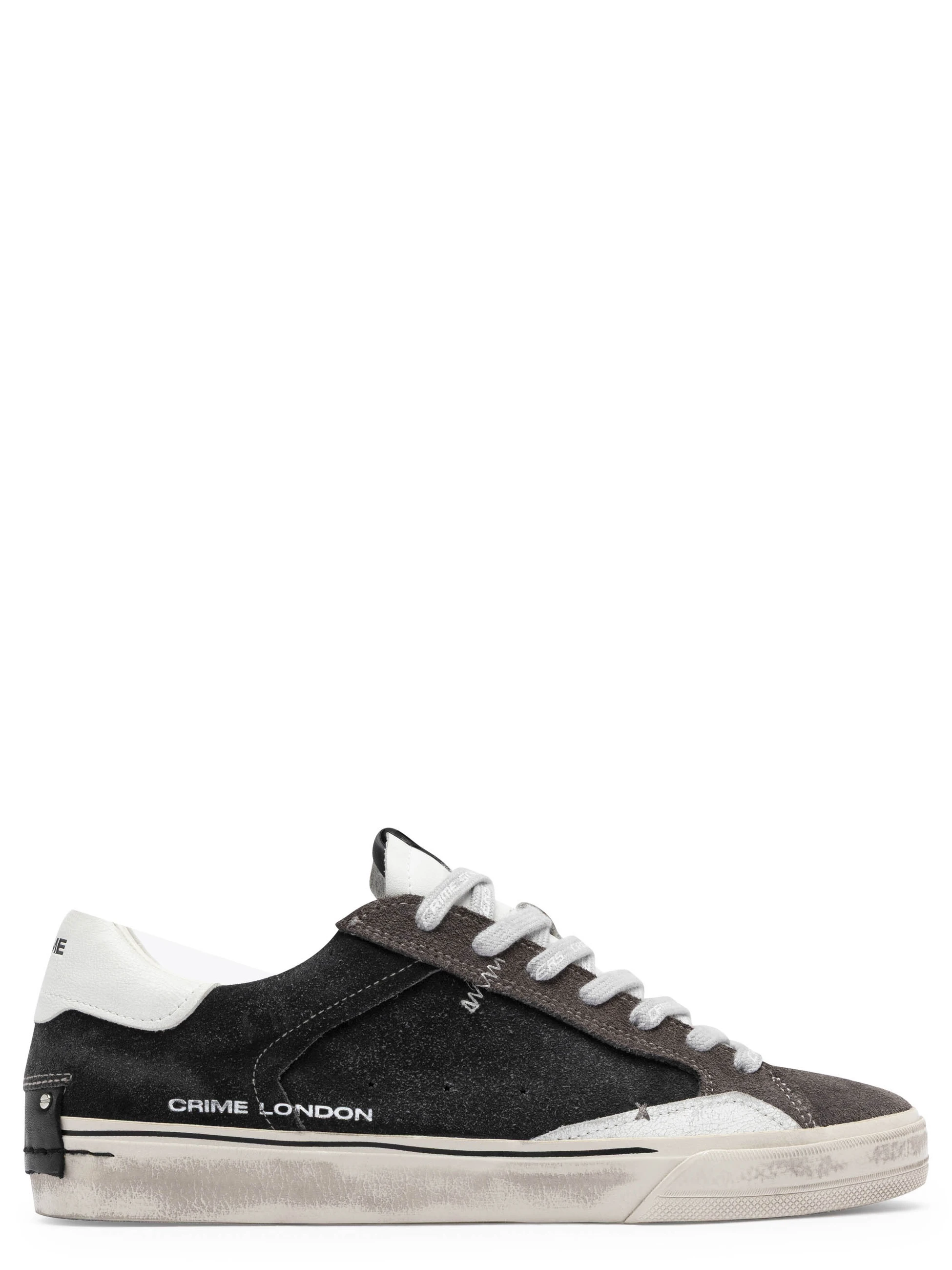 Sneaker Crime London Deconstructed in suede nero