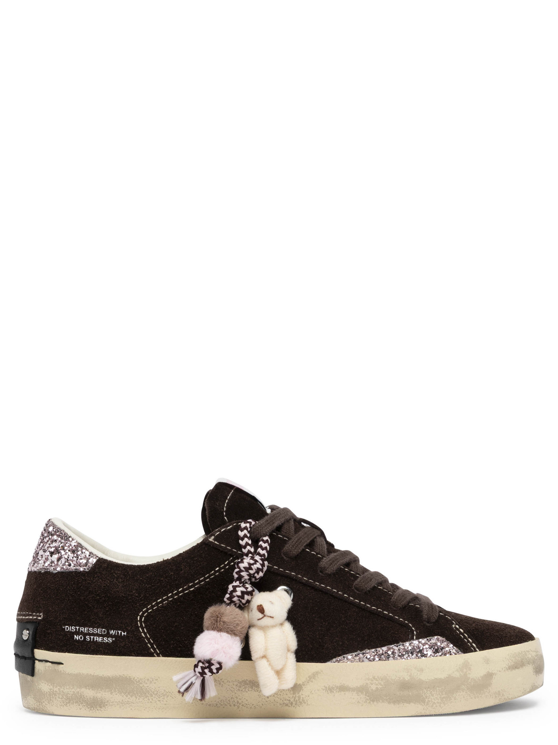 Sneaker Crime London Distressed in suede cioccolato