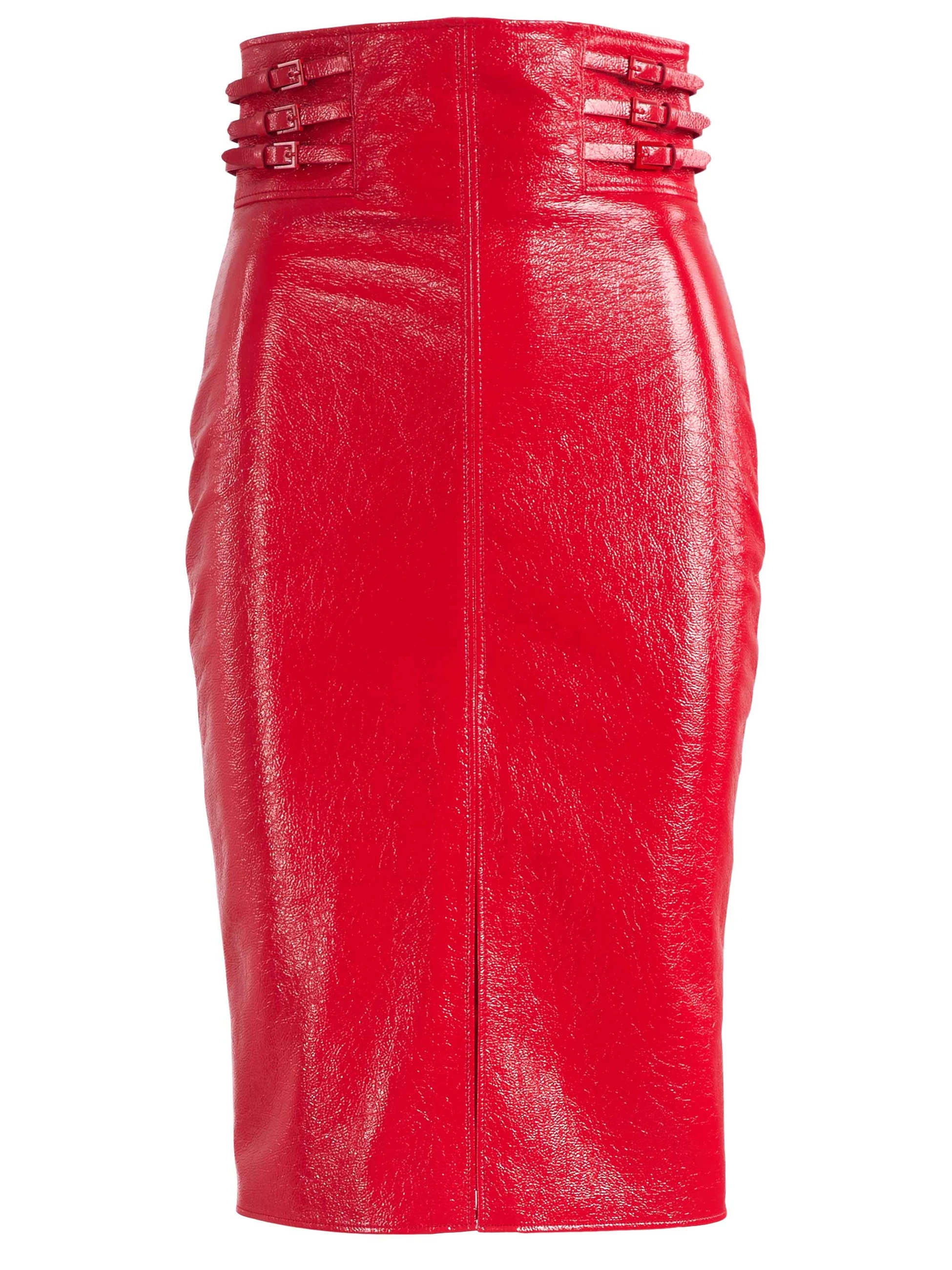 Gonna Elisabetta Franchi effetto pelle rossa