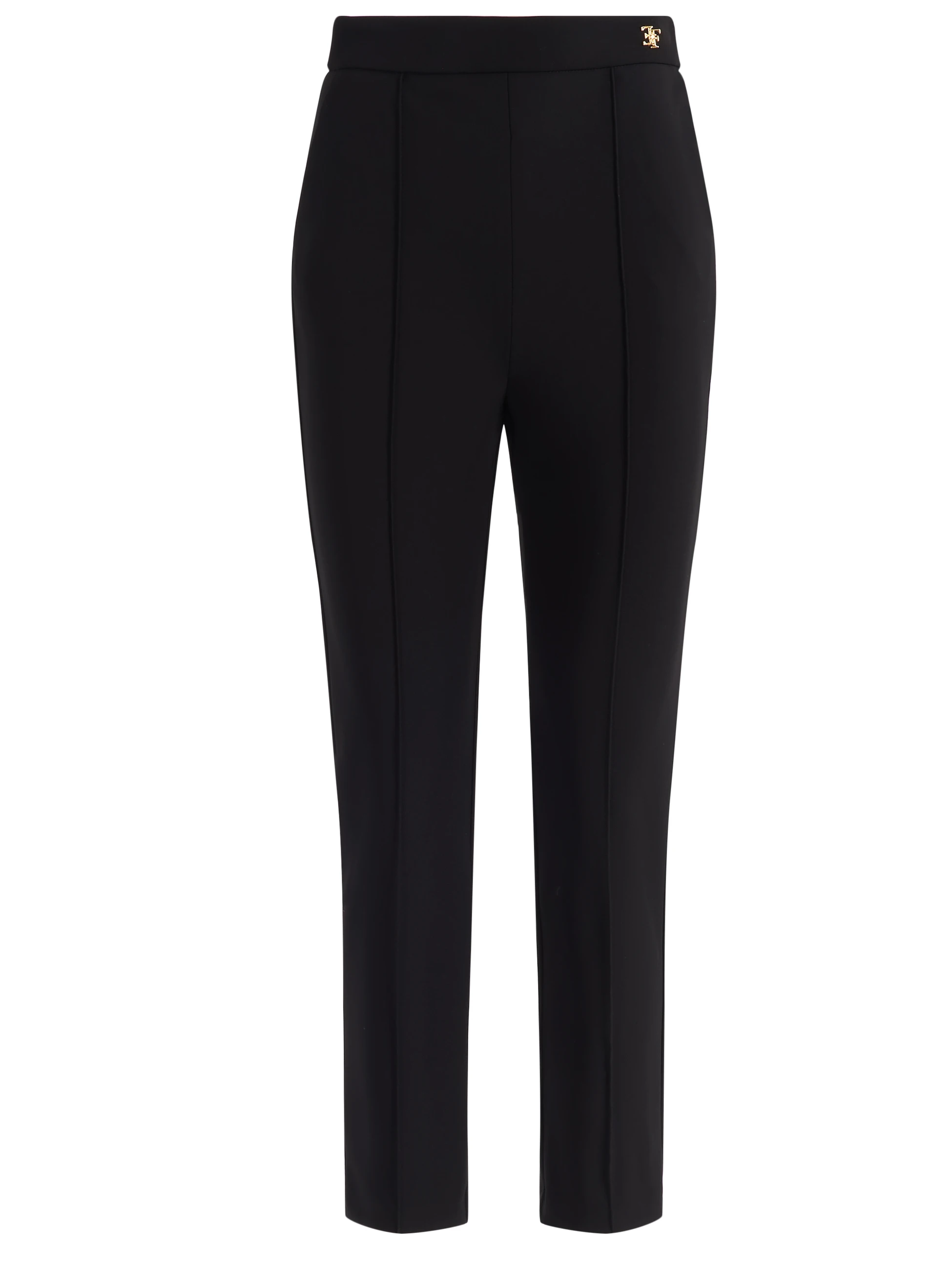 Pantaloni Elisabetta Franchi in tessuto tecnico nero