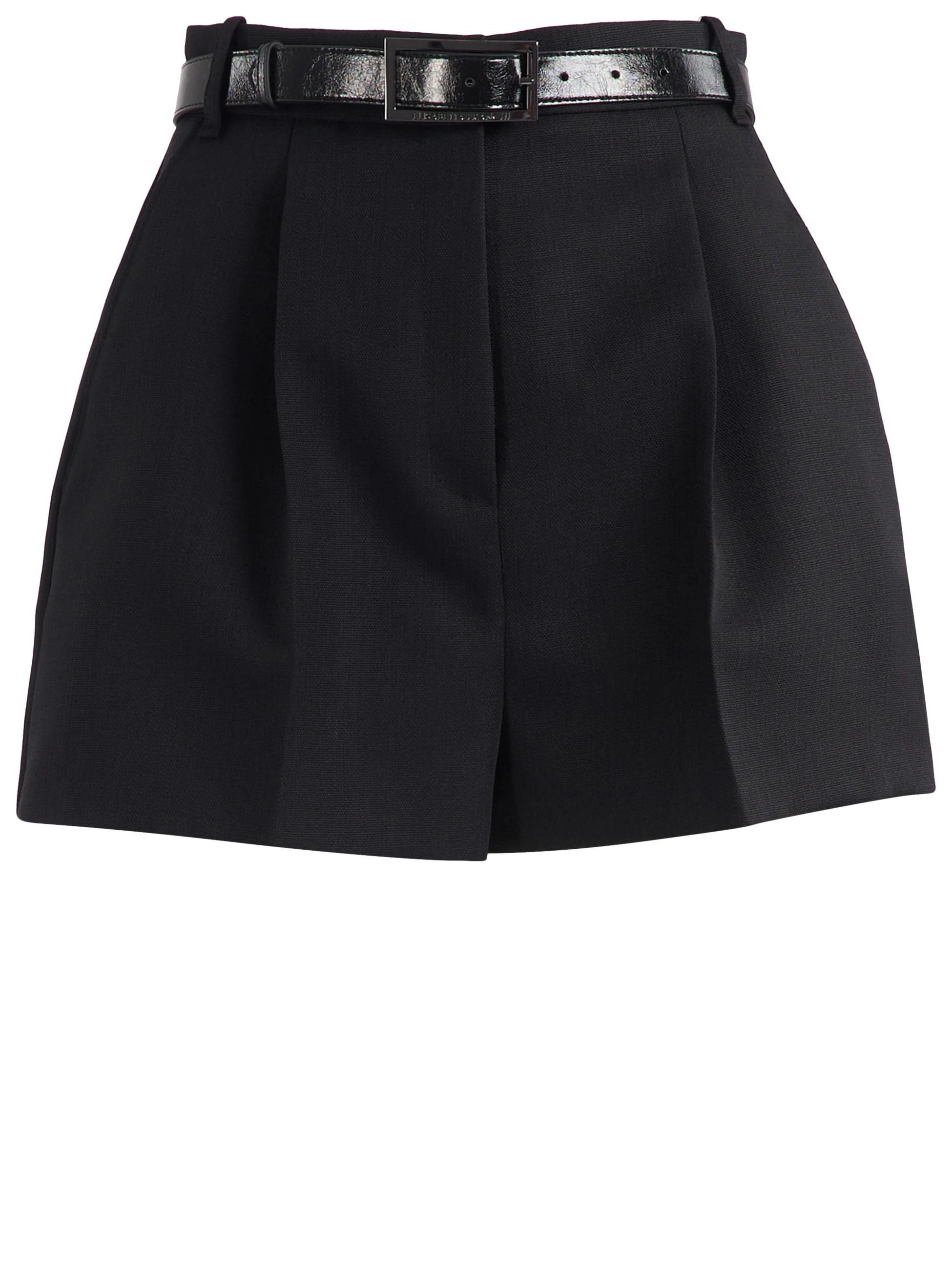 Shorts Elisabetta Franchi in lana nera