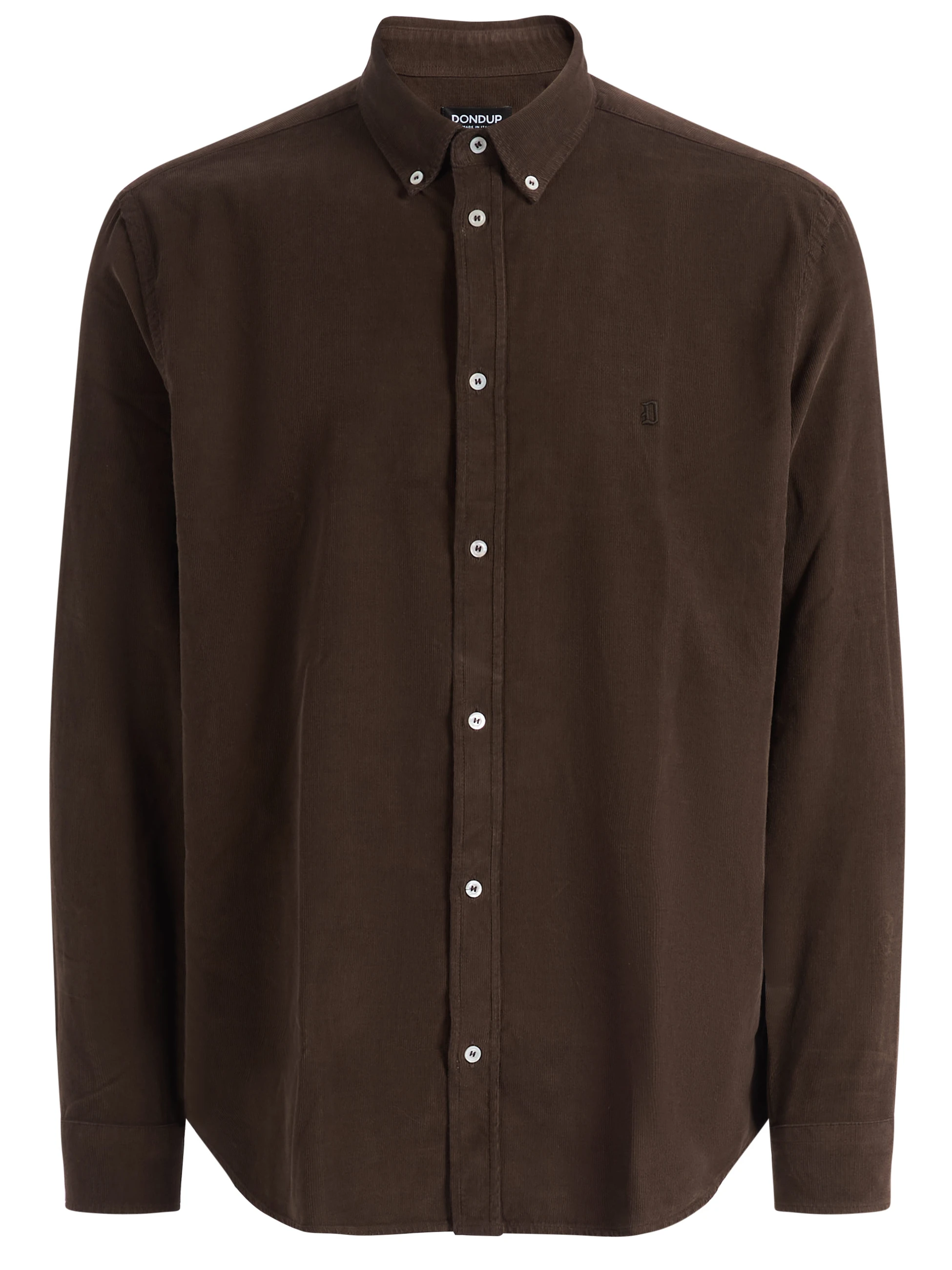 Camicia Dondup in velluto a coste marrone
