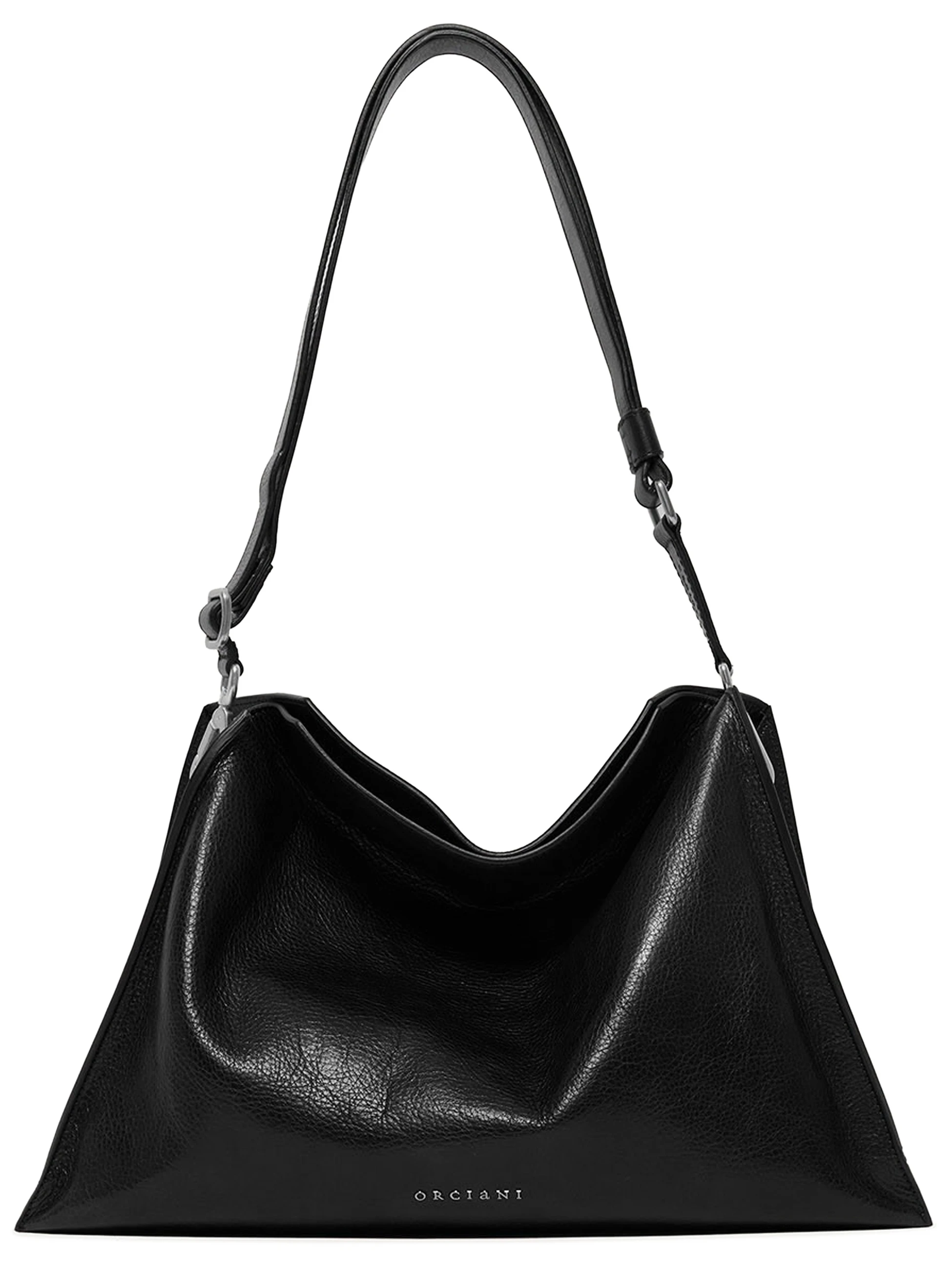 Borsa Orciani Trinity Lagoon Midi in pelle nera