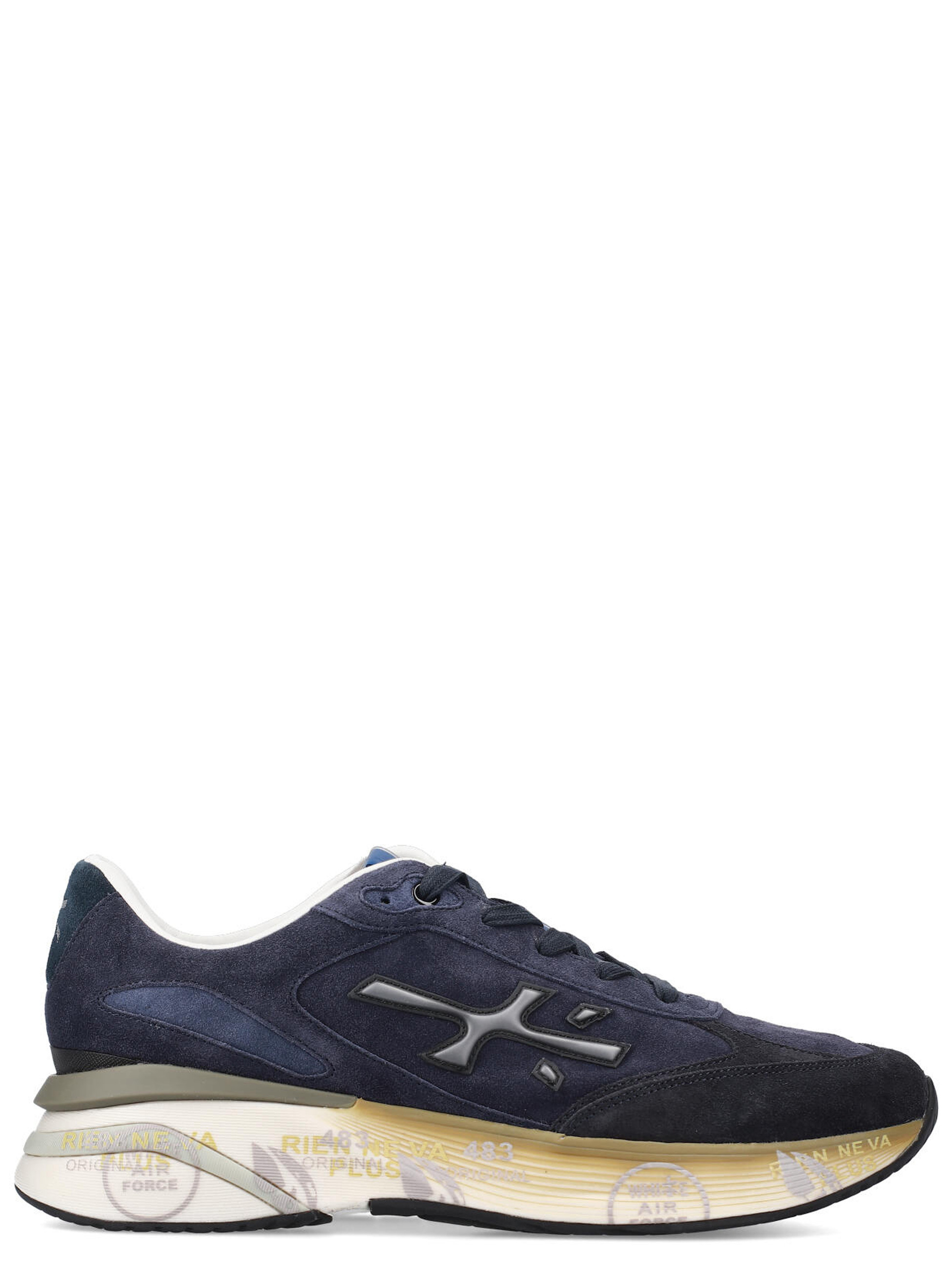 Sneakers Premiata Moerun 7776 in suede blu navy