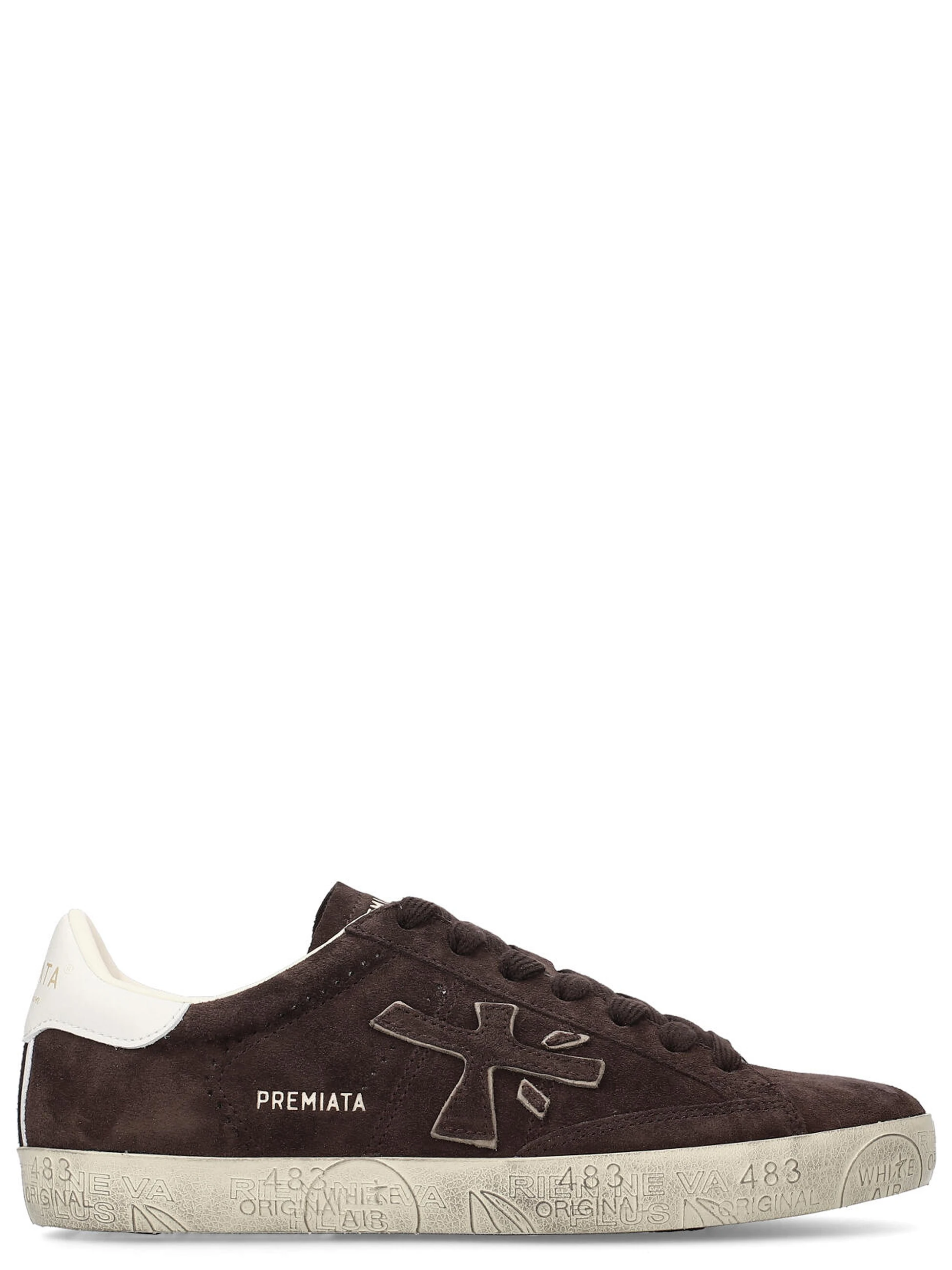 Sneakers Premiata Stevend 7897 in pelle testa di moro