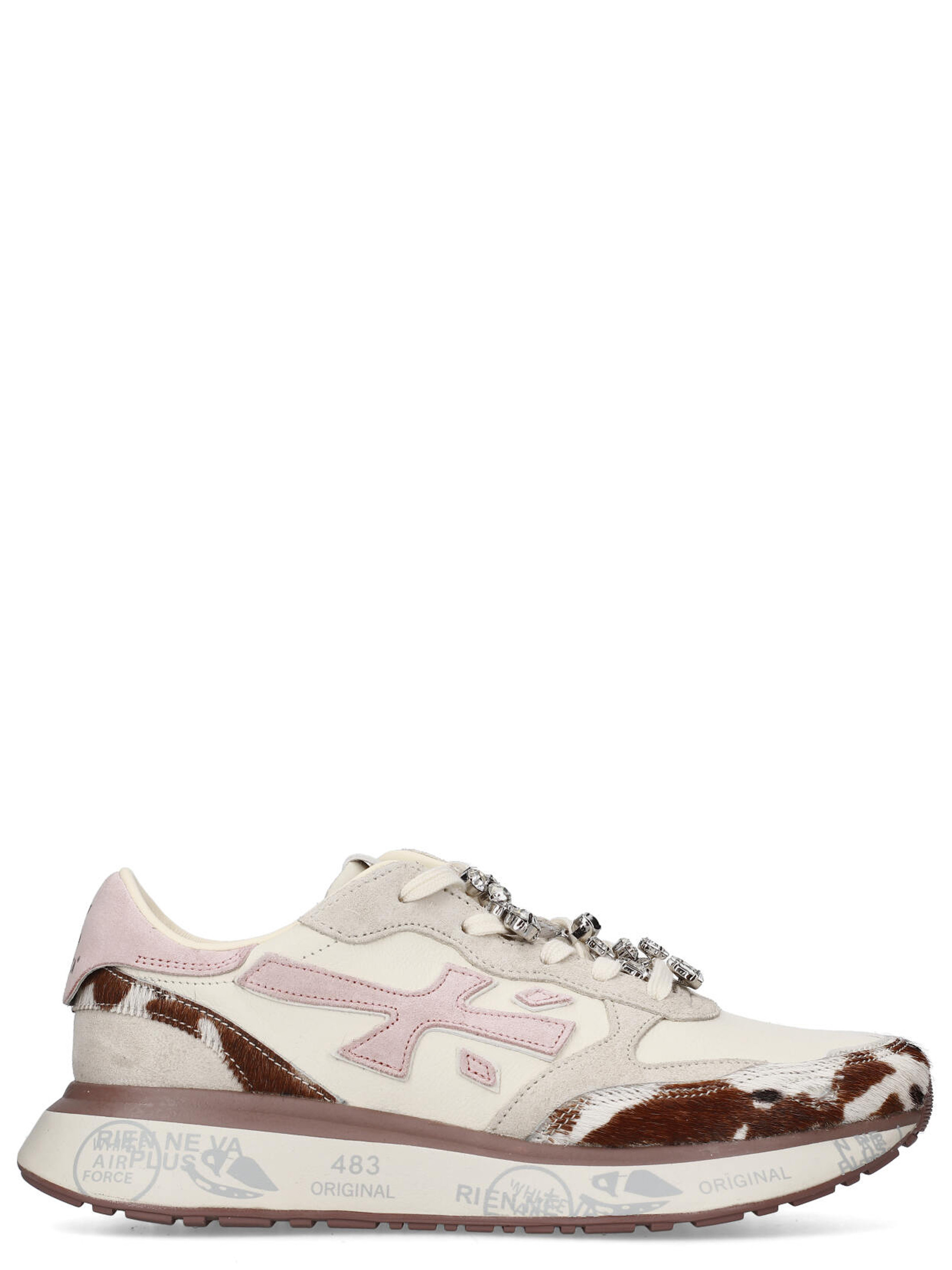 Sneakers Premiata Lauryn 8456K in pelle panna