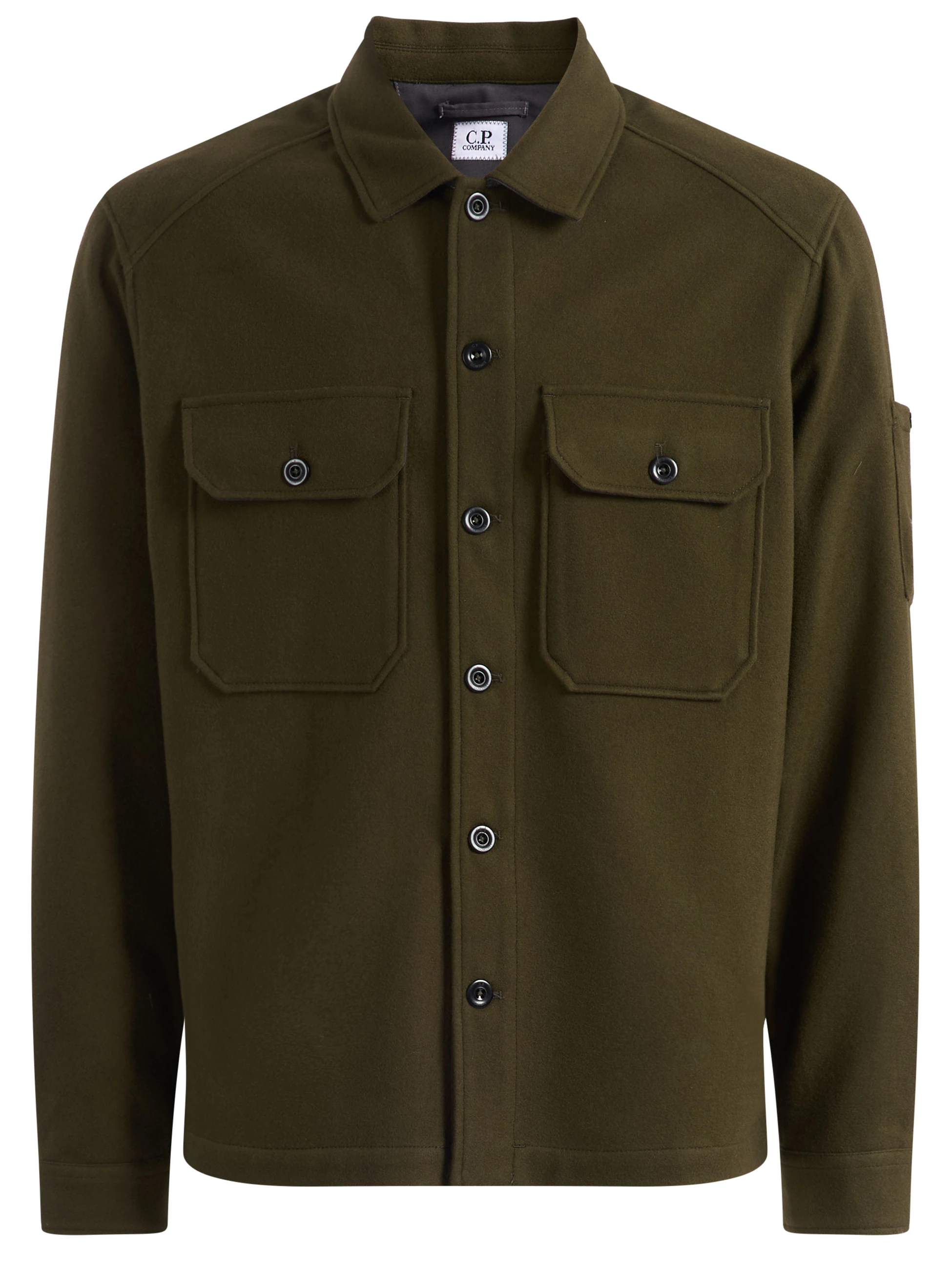 Overshirt C.P. Company in lana verde
