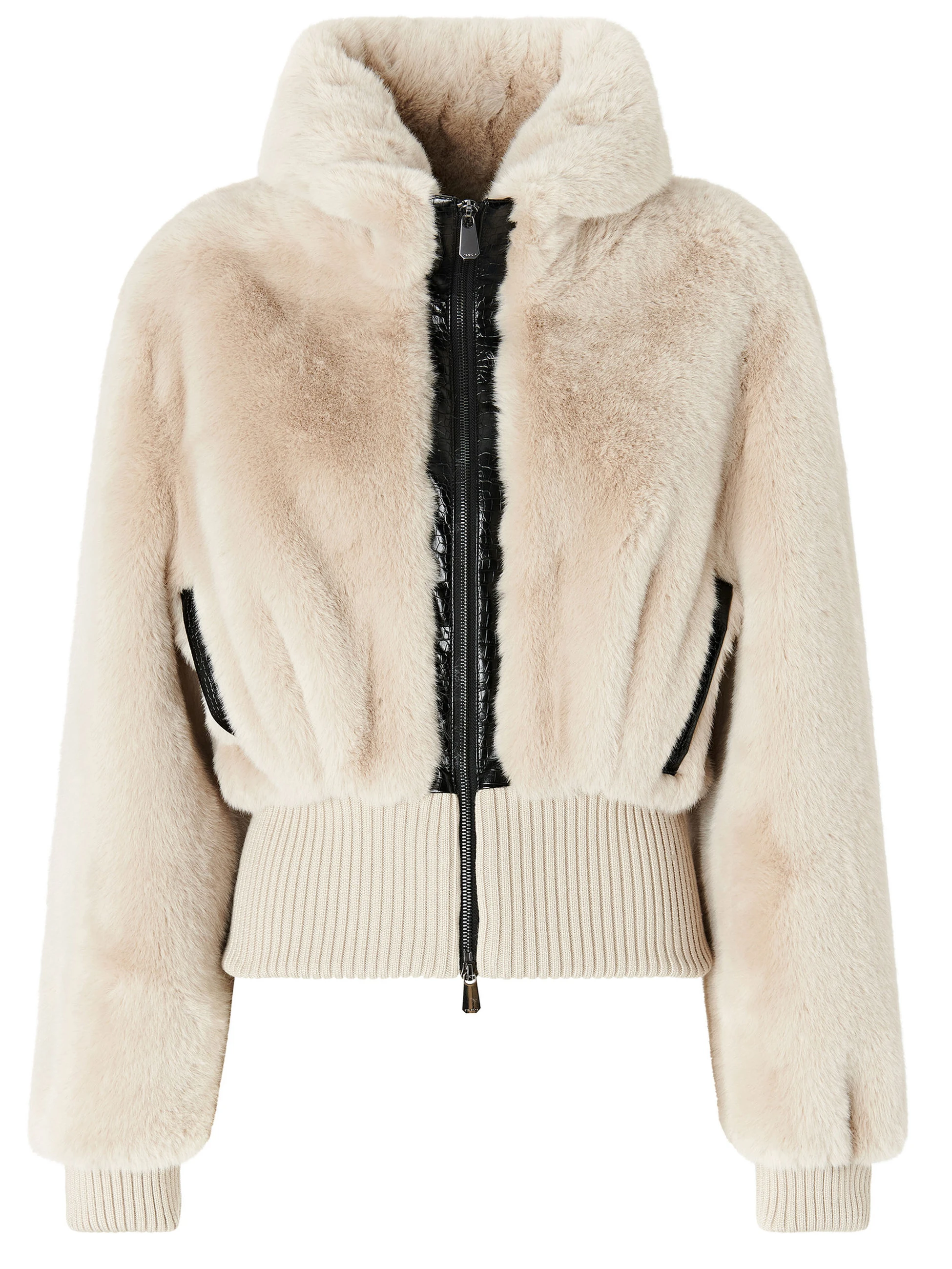 Bomber Pinko Bagels in similpelliccia beige