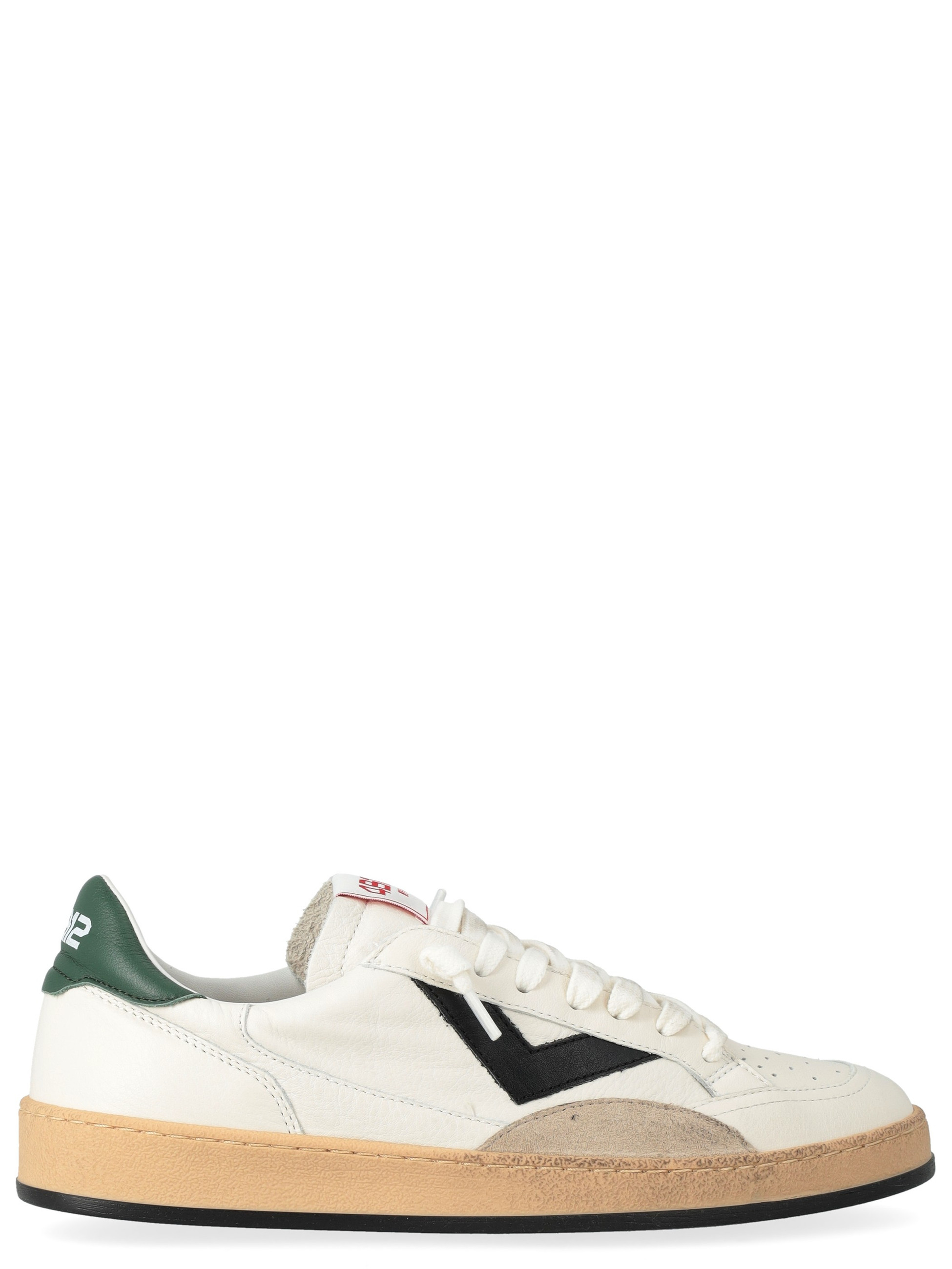 Sneakers 4B12 Playnew U1036 in pelle bianca e nera