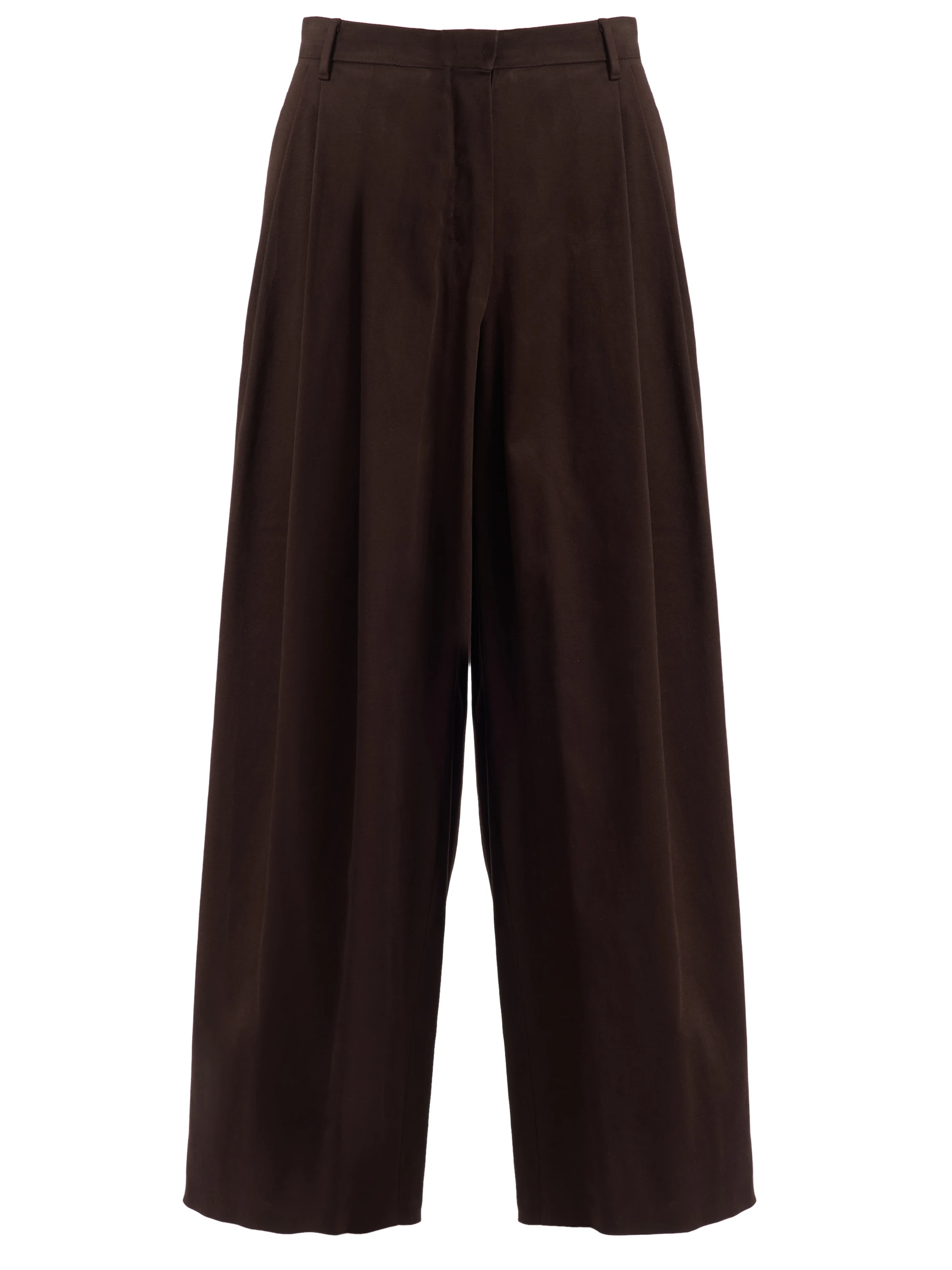 Pantaloni 'S Max Mara Smalpino in misto cotone marrone