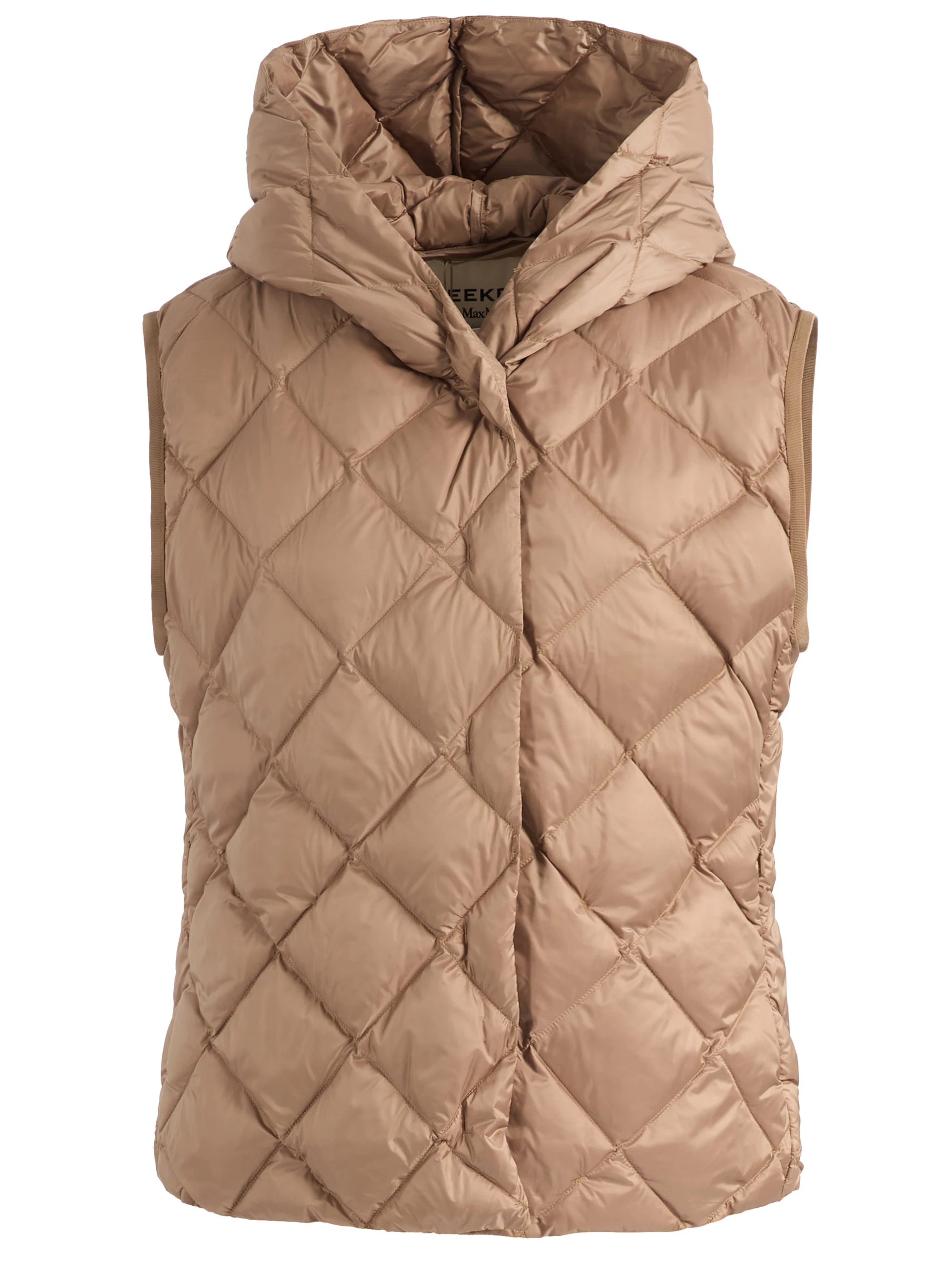 Gilet Weekend Max Mara Wkdgiochi in tela antigoccia cammello