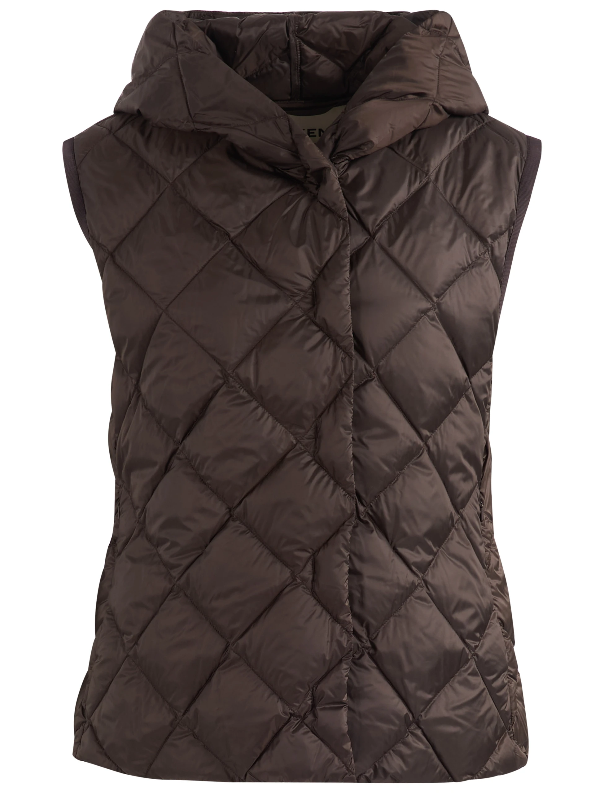 Gilet Weekend Max Mara Wkdgiochi in tela antigoccia marrone