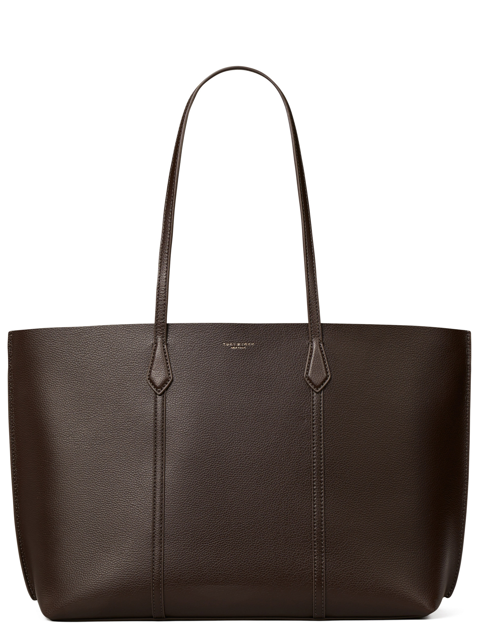 Borsa Shopping Tory Burch Perry in pelle marrone