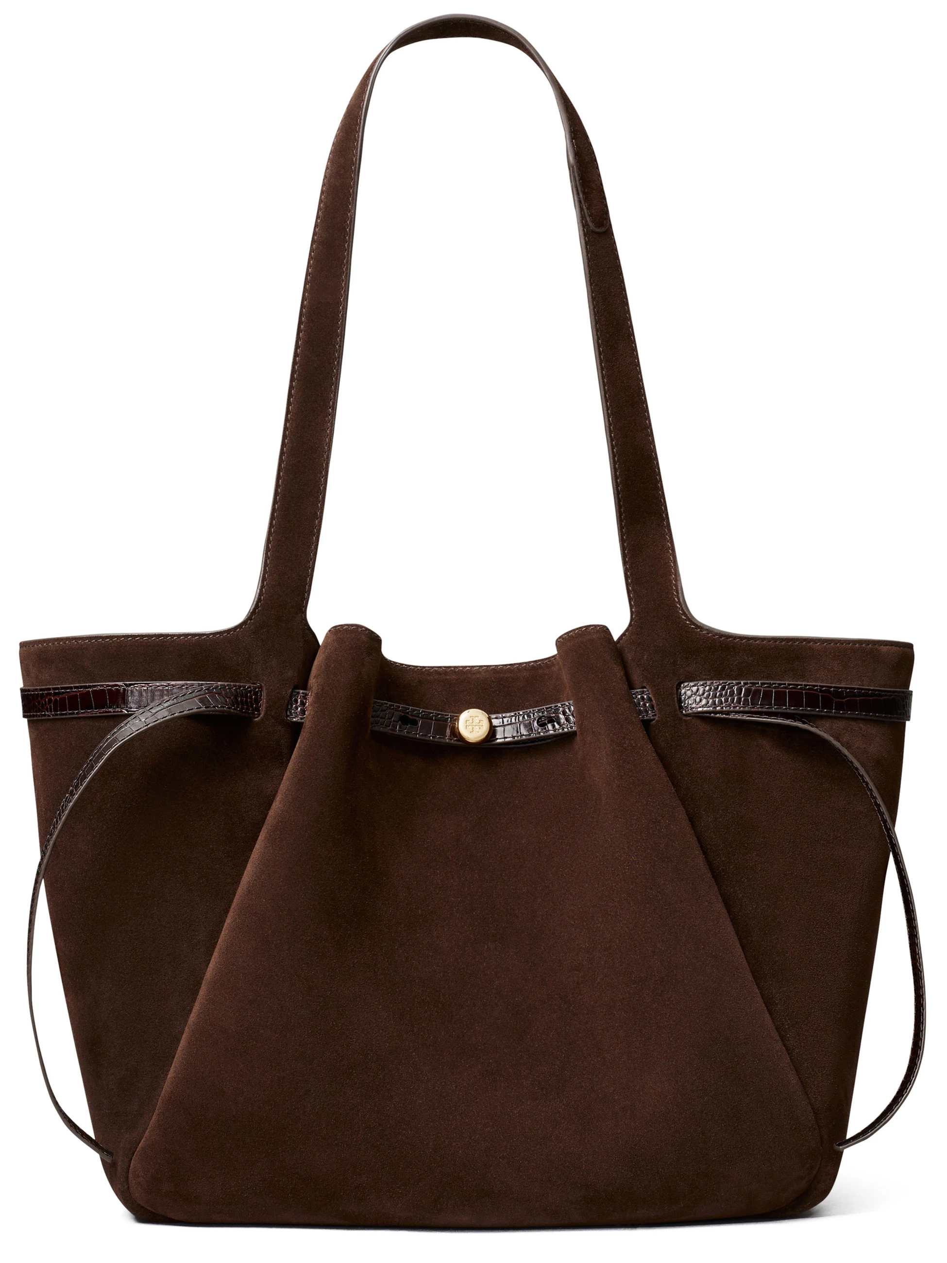 Borsa Tory Burch Romy in suede marrone