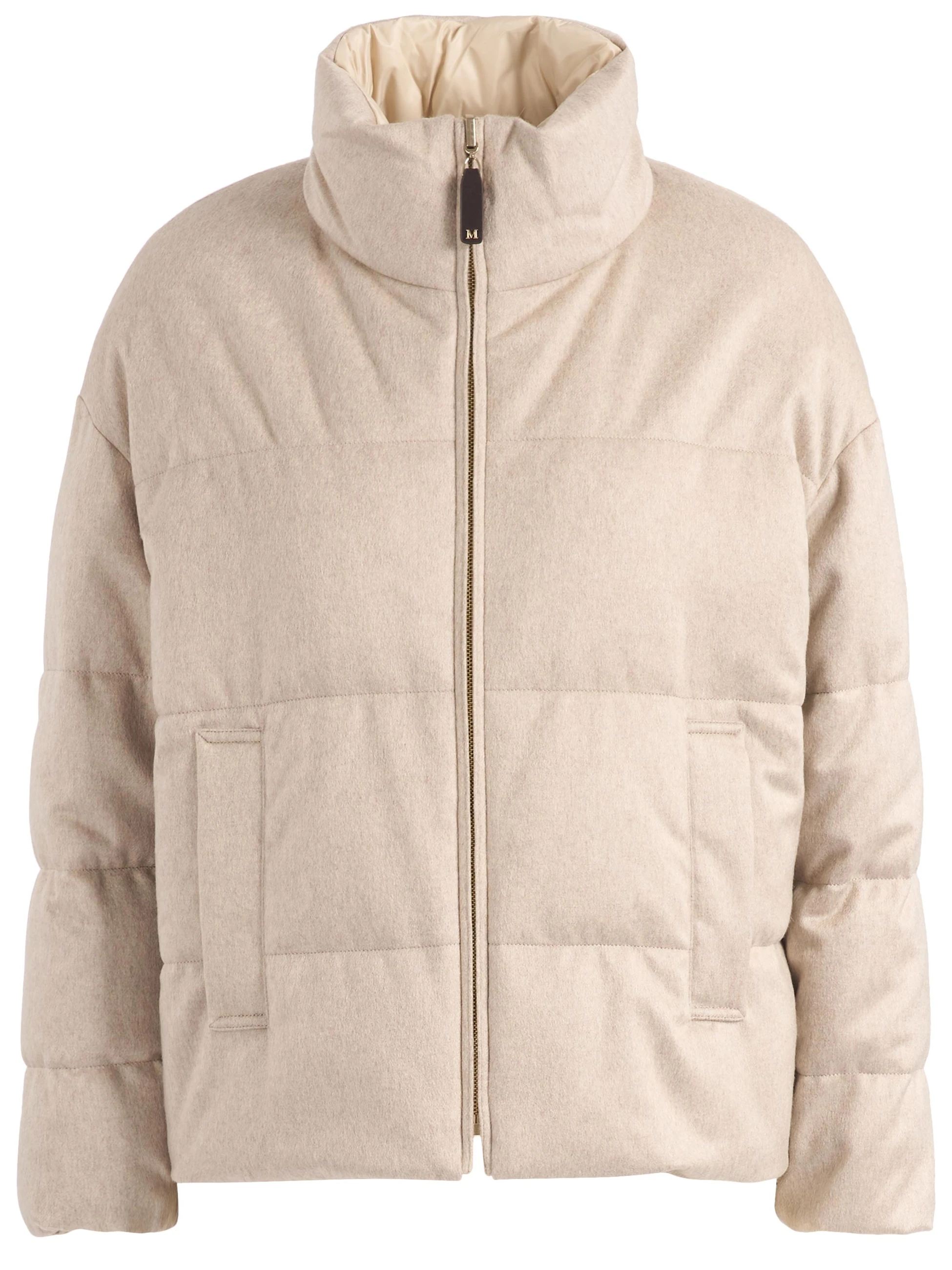 Piumino Max Mara The Cube Mtcdivina in cachemire color panna