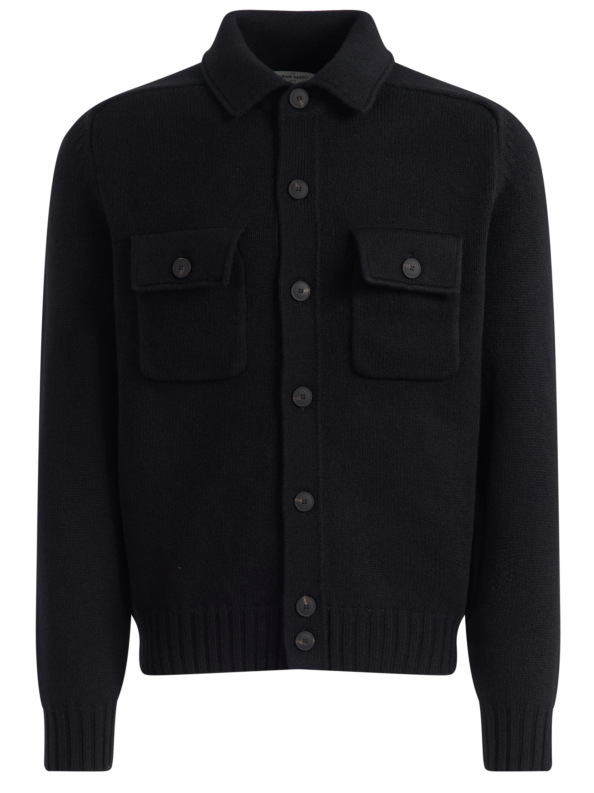 Cardigan Gran Sasso in lana nero 