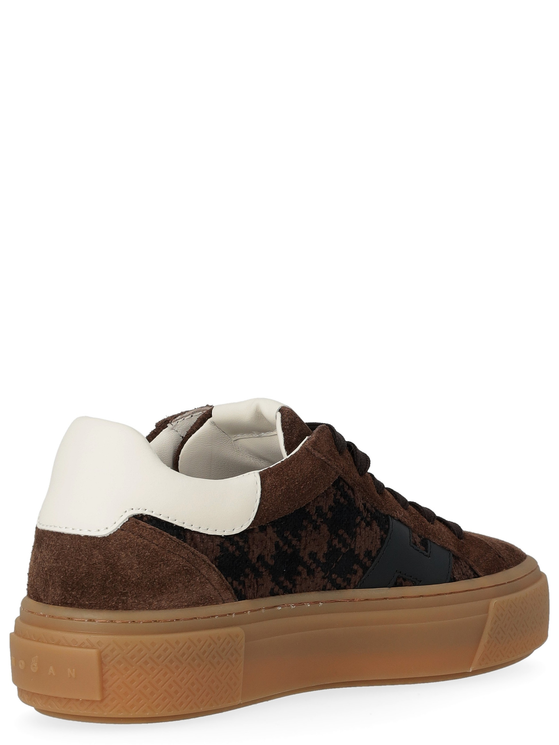 Hogan Crosswind sneakers in brown houndstooth fabric | H-Brands