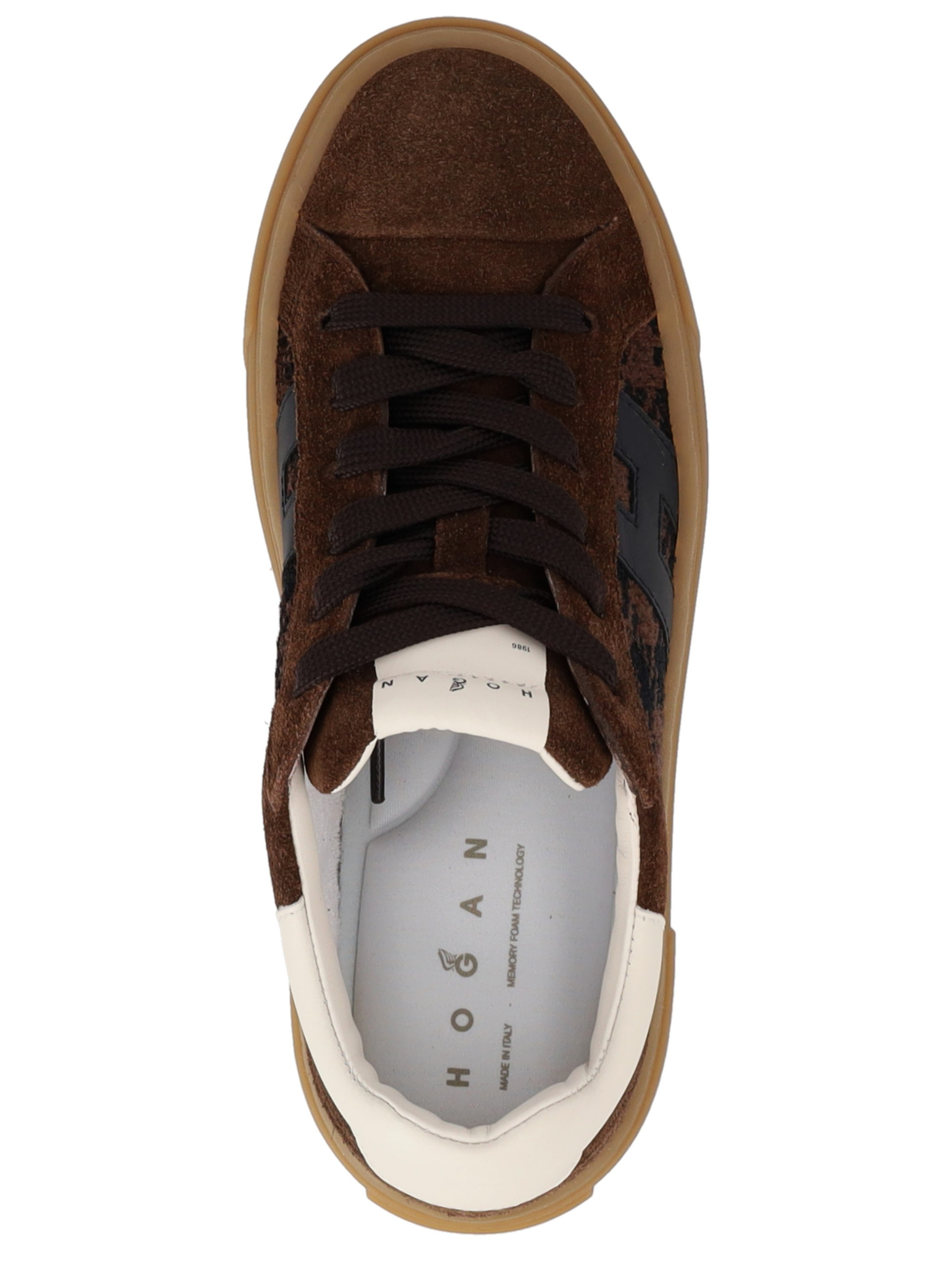 Hogan Crosswind sneakers in brown houndstooth fabric | H-Brands