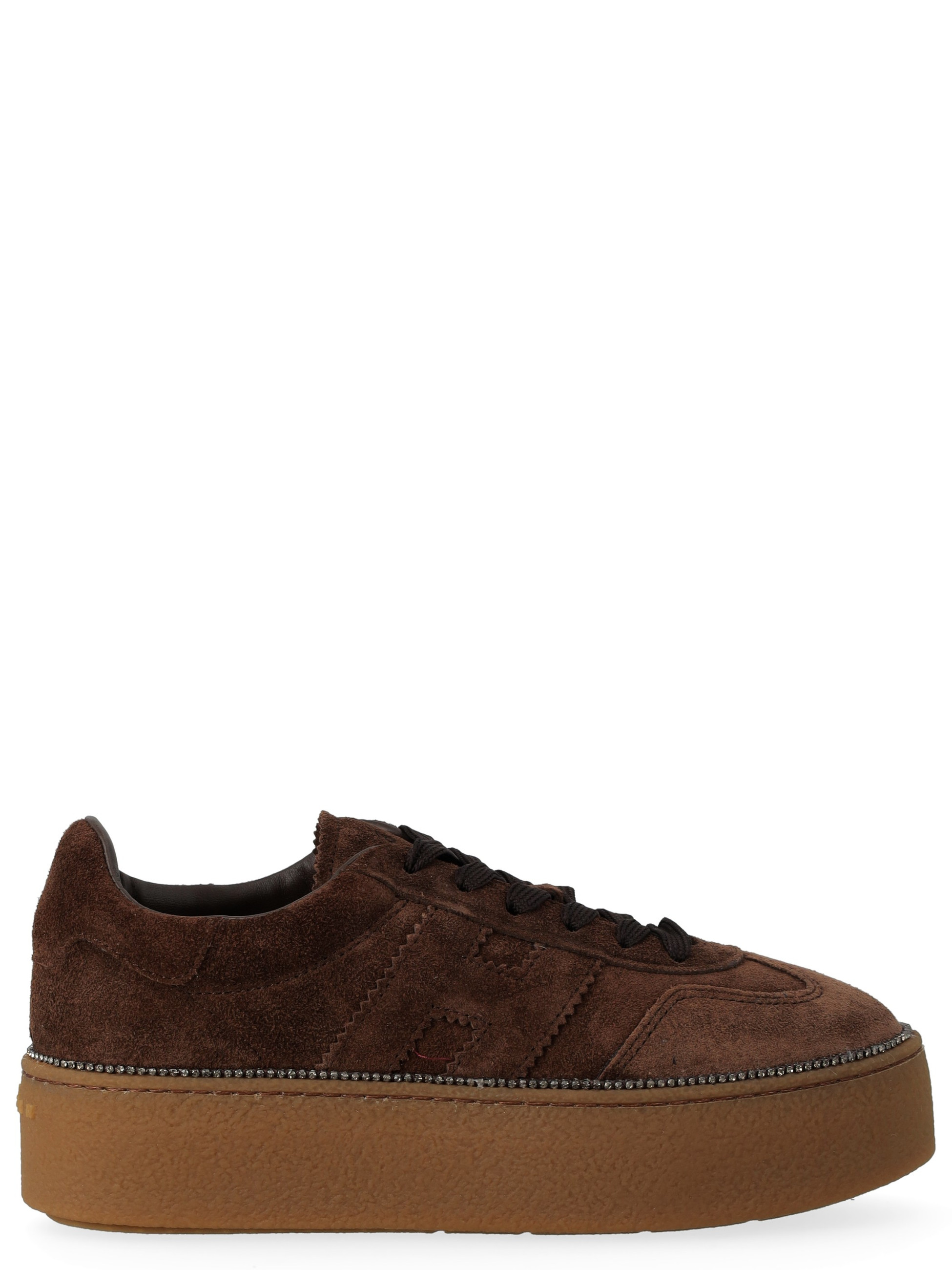 Sneaker platform Hogan Cool in pelle scamosciata marrone