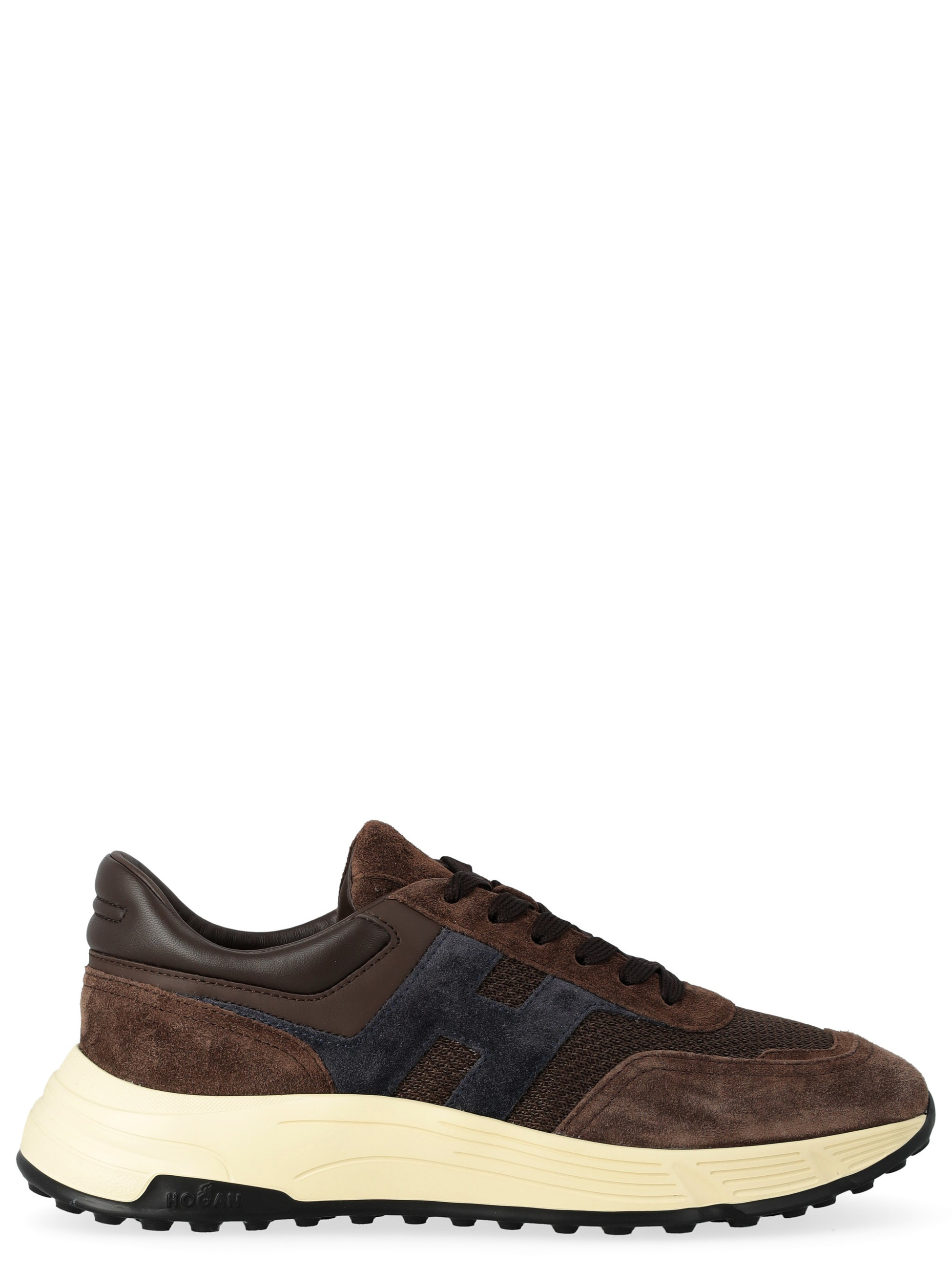 Sneaker Hogan Hyperlight in suede marrone e blu