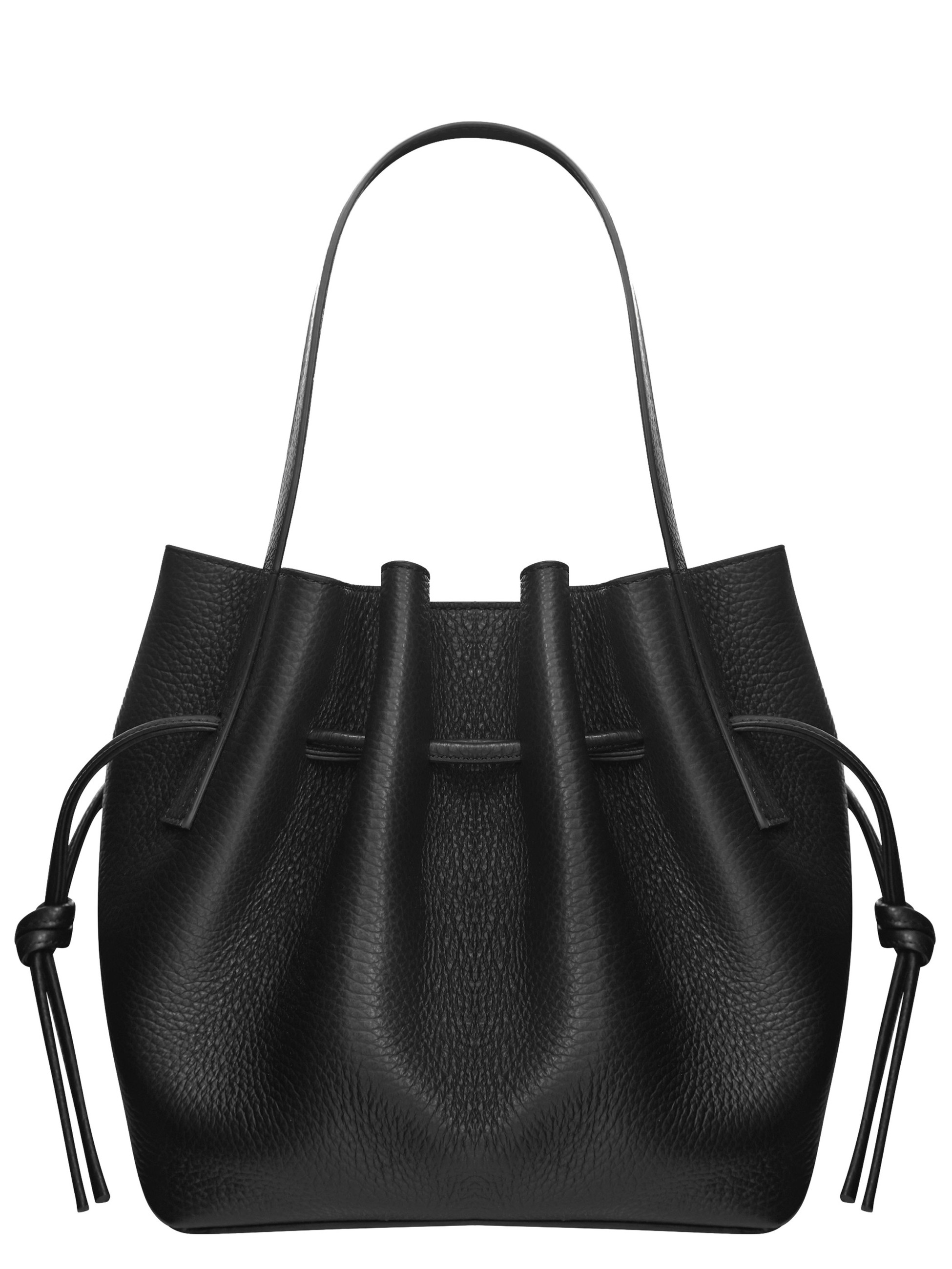 Borsa Yuzefi Scallop Mini Tote in pelle nera