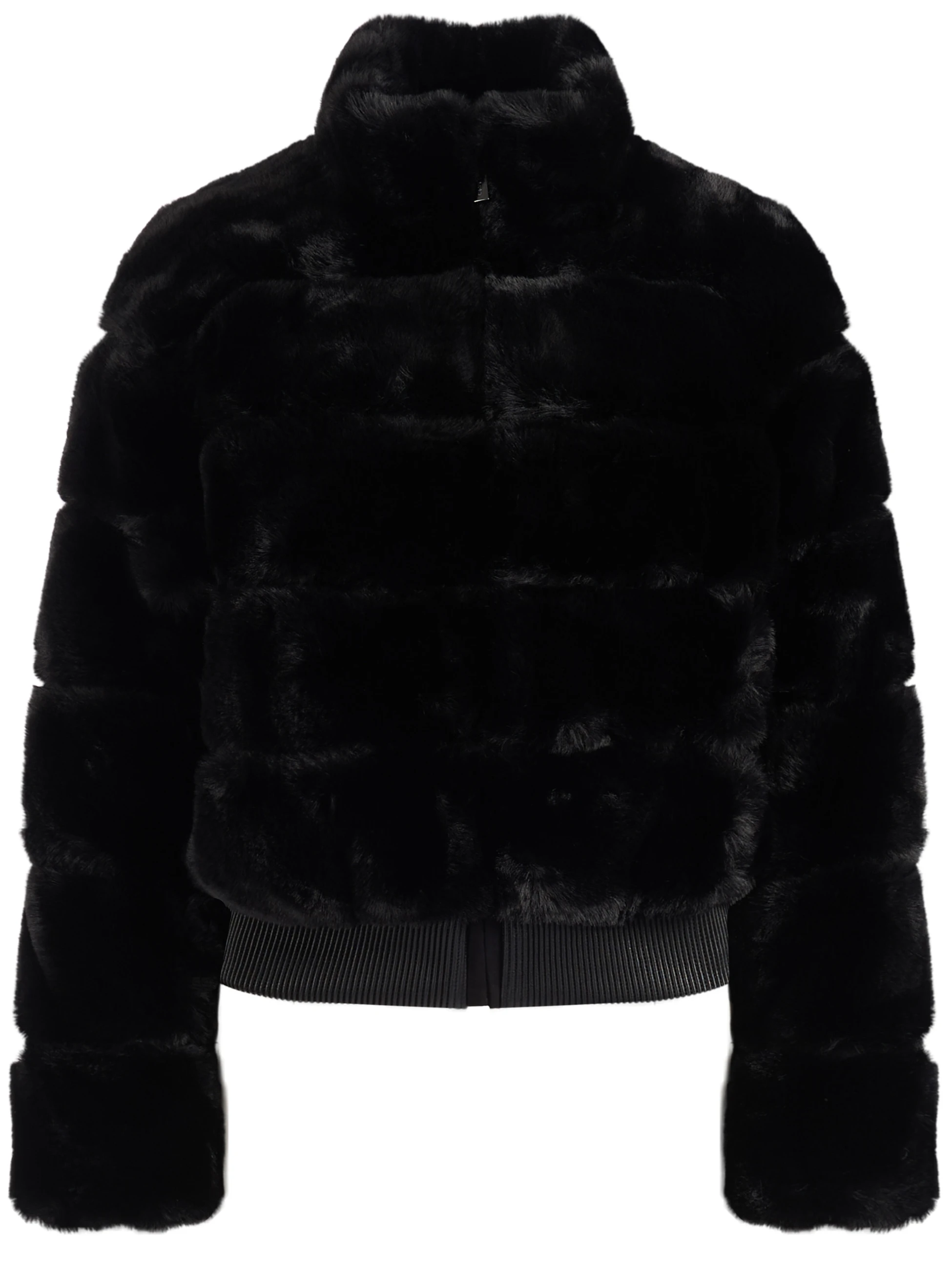 pelted short fur bomber 1
