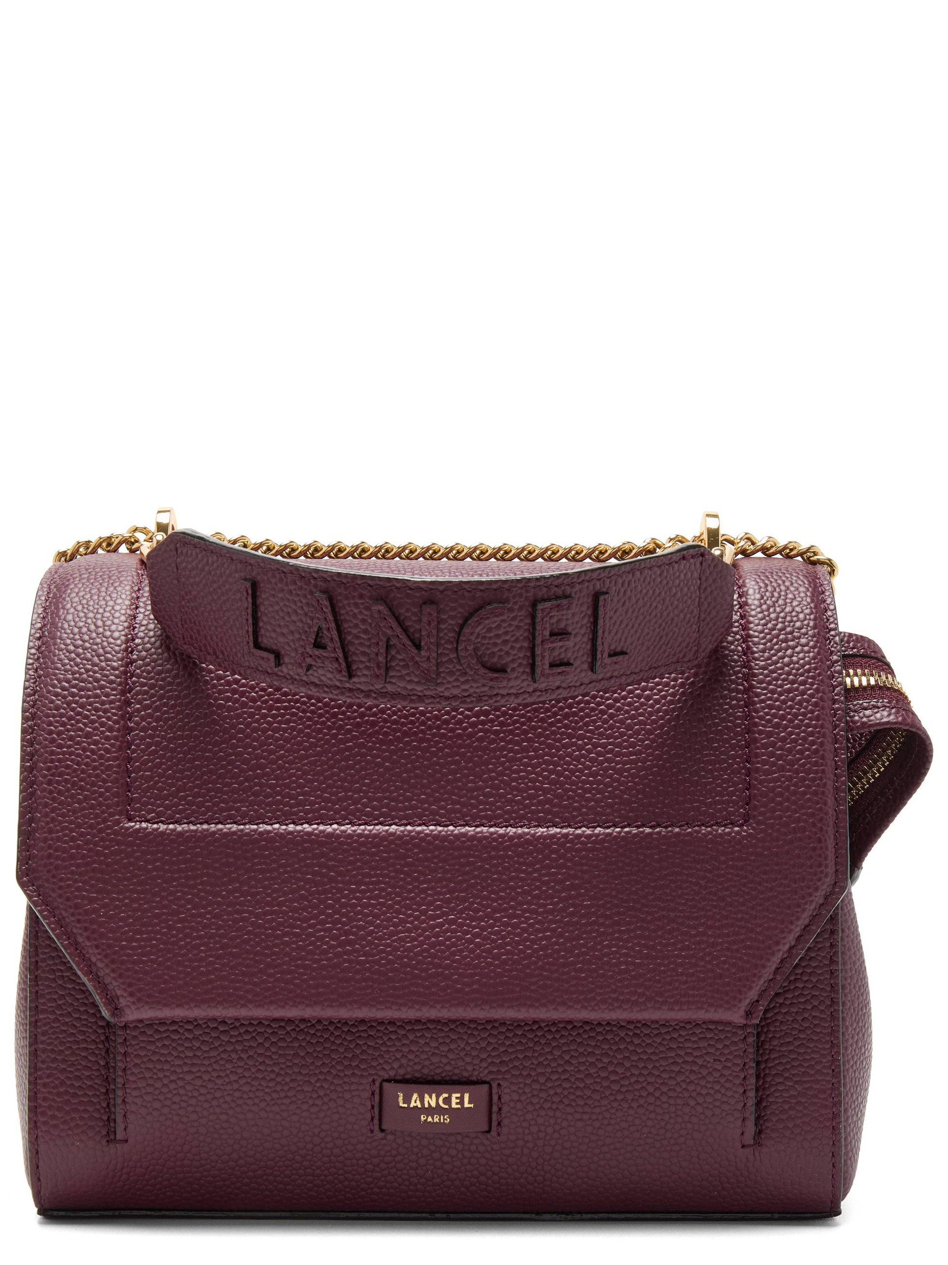 Borsa Lancel Ninon M in pelle bordeaux Cassis