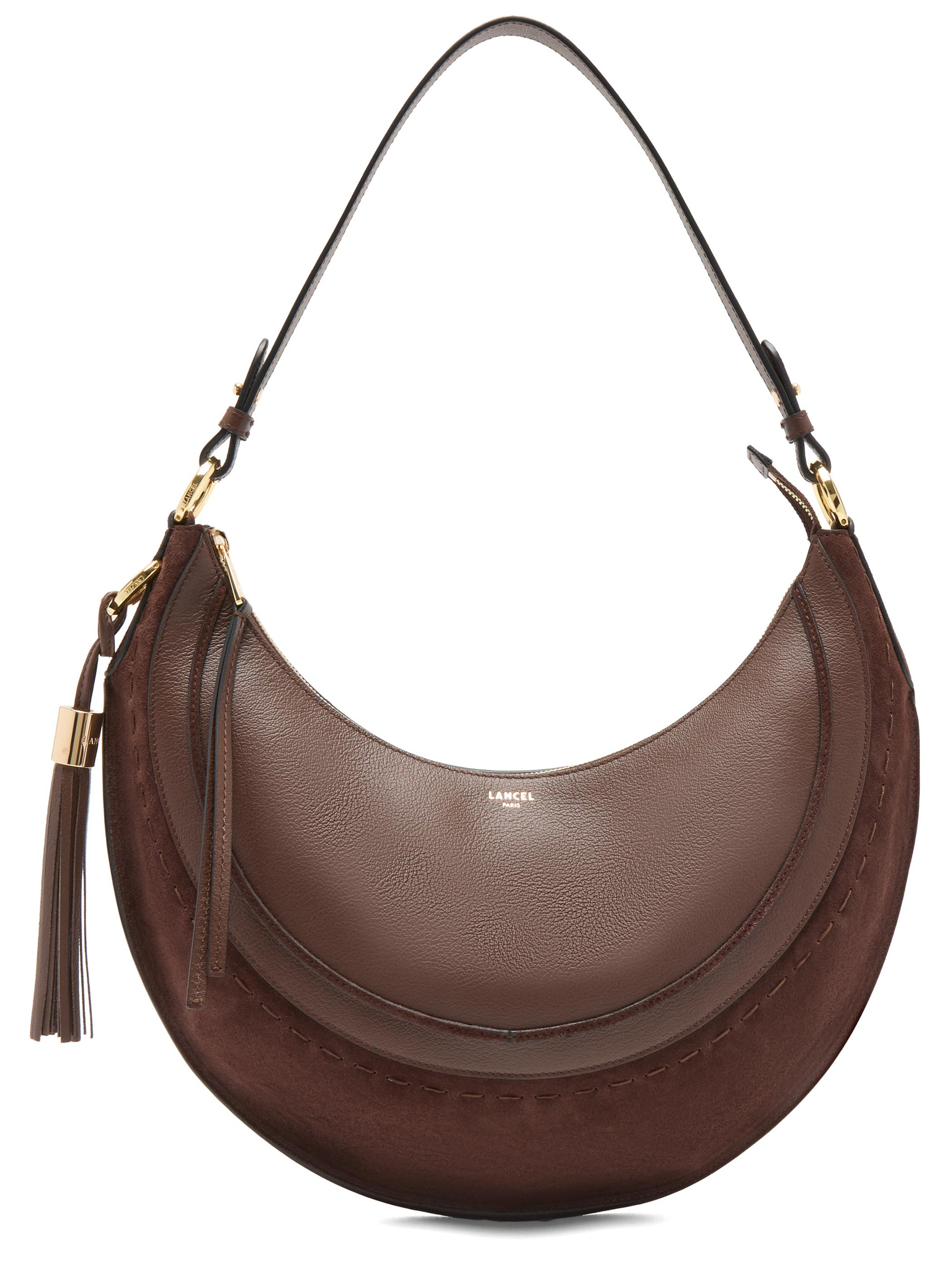 Borsa Lancel Hoboheme Medium in camoscio marrone