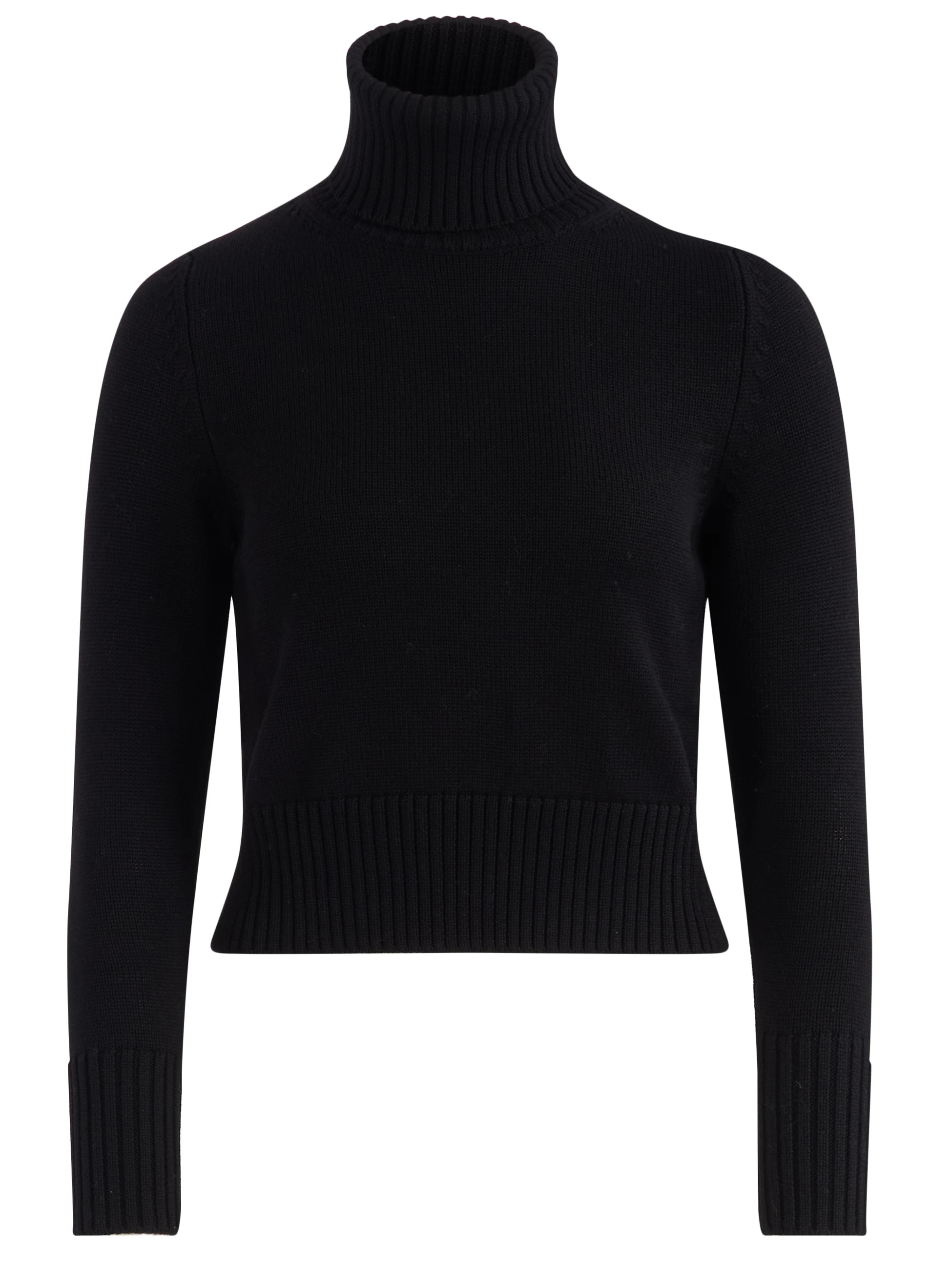 Maglione collo alto Alpha Studio in lana nera