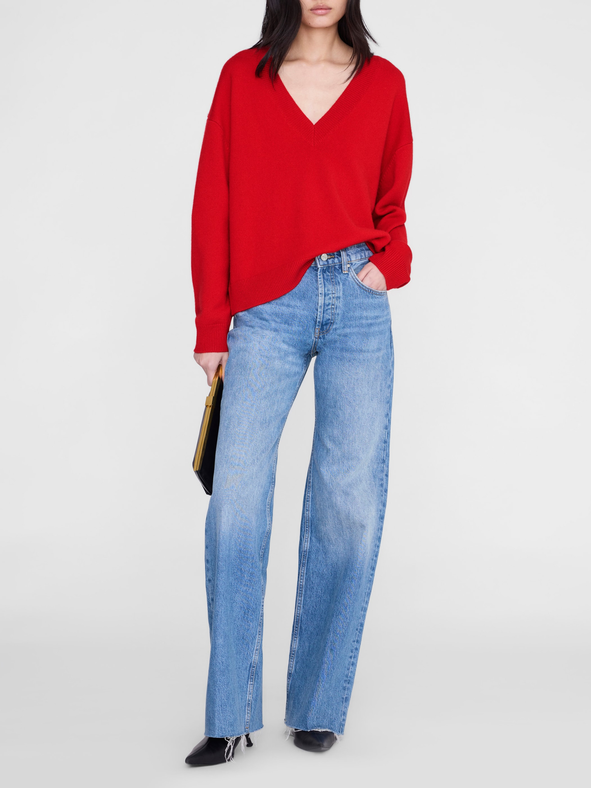 Anine Bing Lee Red Cashmere Sweater | H-Brands