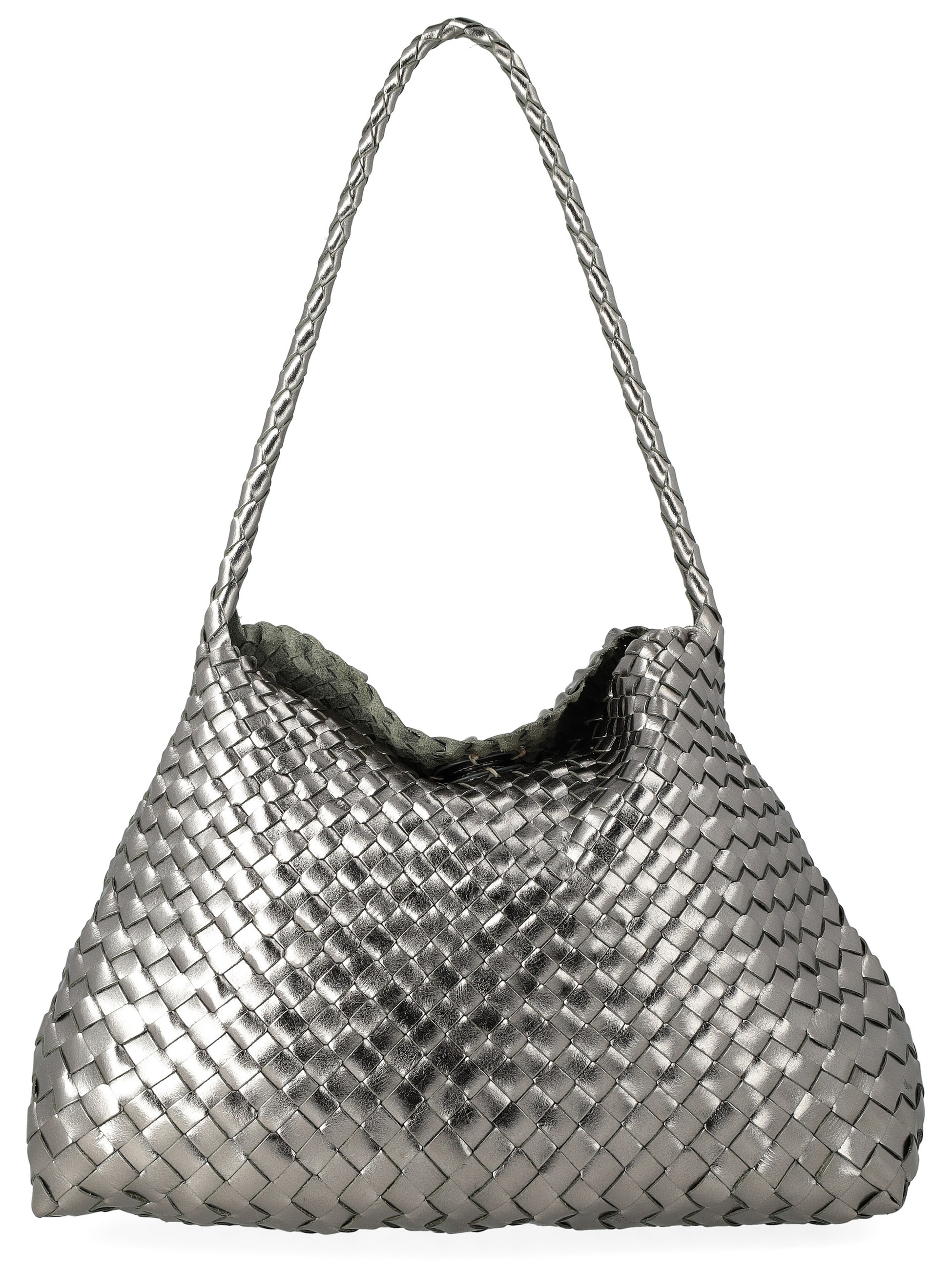 Borsa Dragon Diffusion Santa Maria Mini in pelle argento