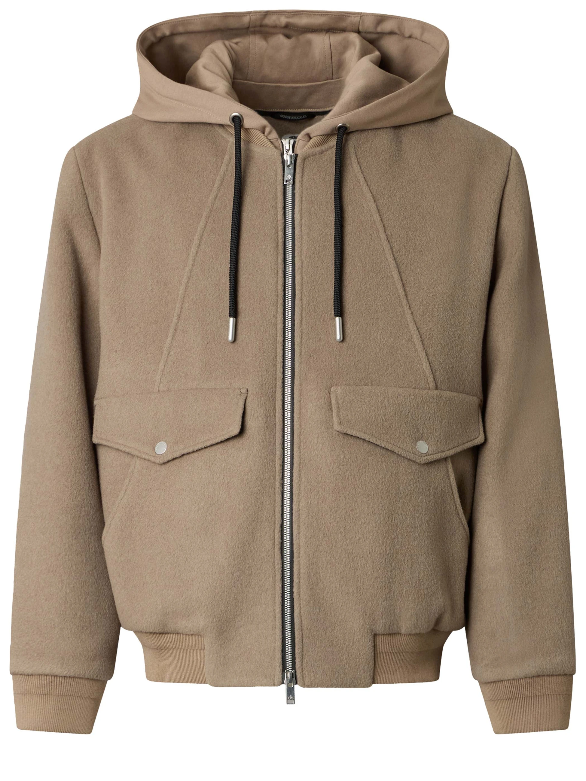 Bomber Moose Knuckles Elington in lana color tortora 